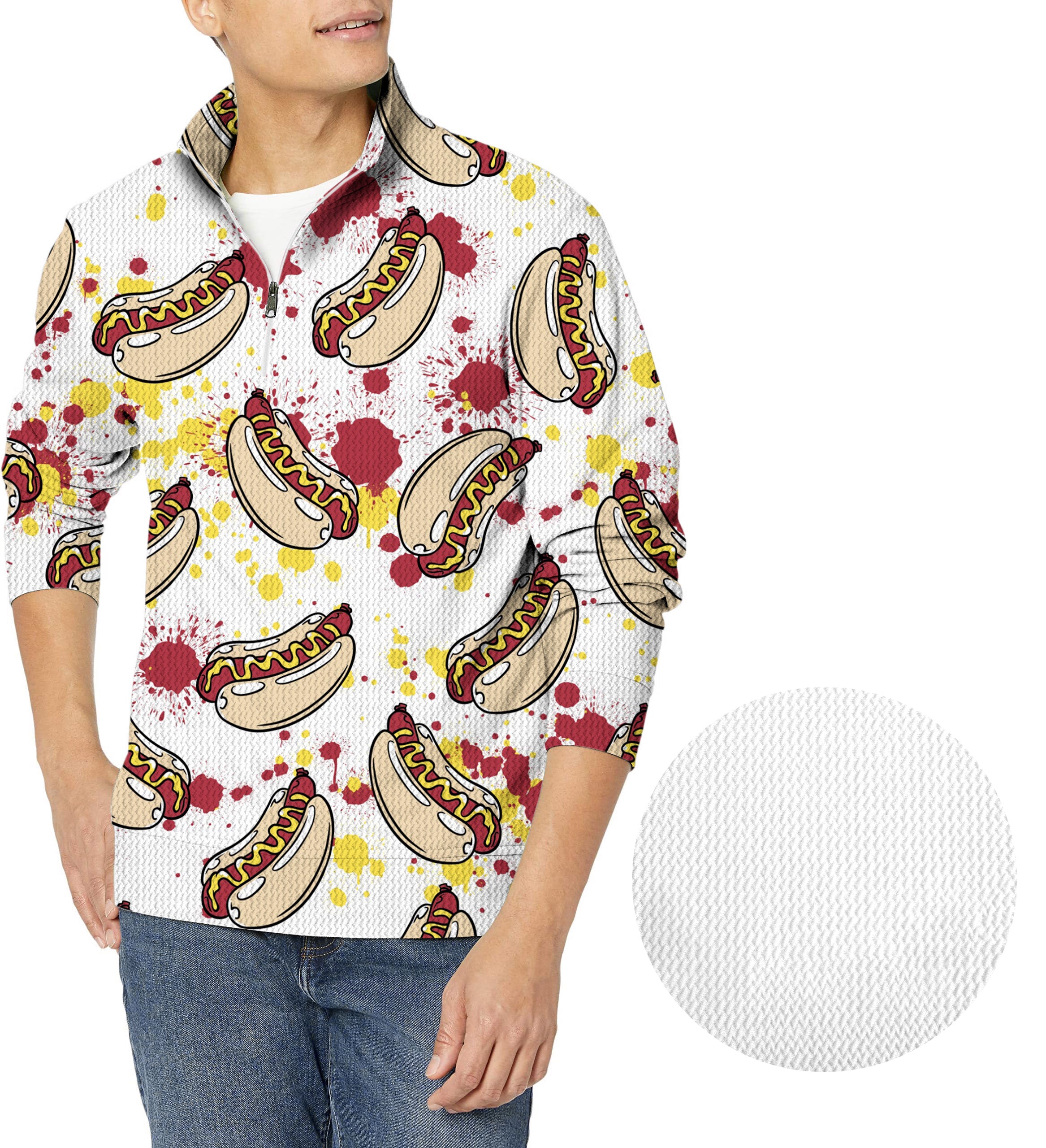 Hot Dog-Men's Golf Waffle Zipper Pullover