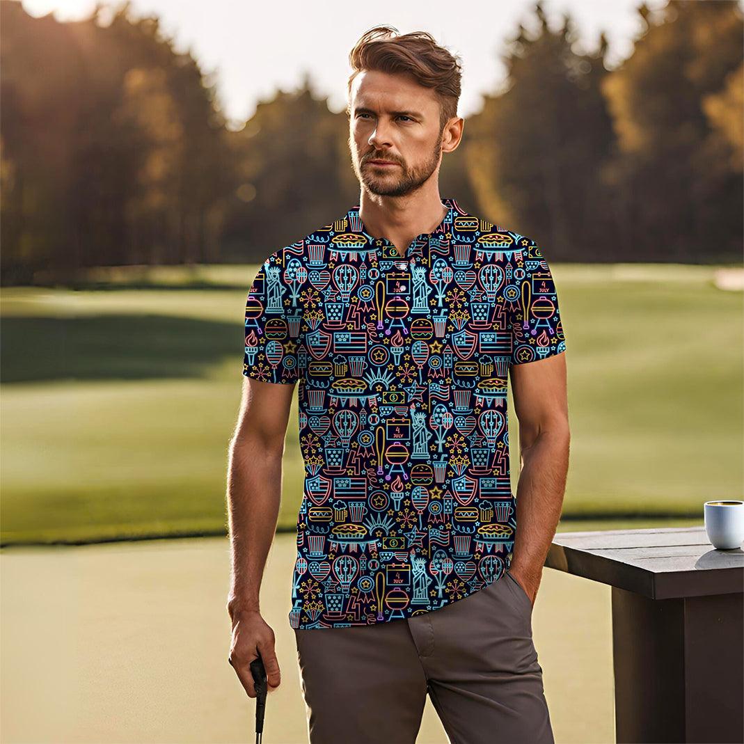 Men's Neon American golf polo