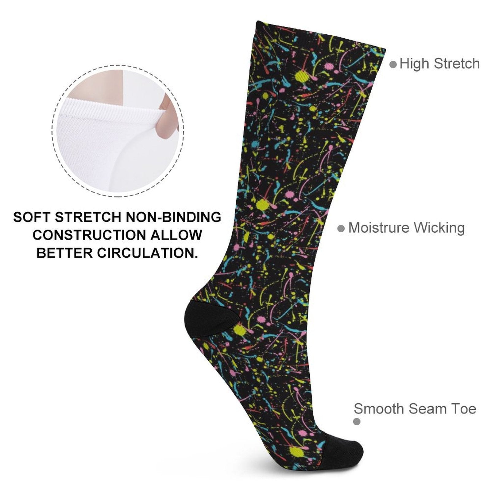 PAINT SPLATTER Prined socks Gifts for Men Women