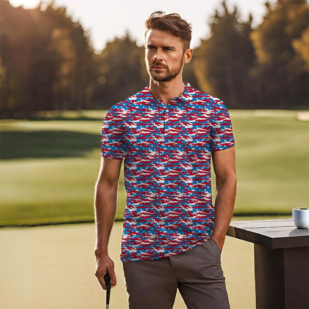 Men's Patriotic Camo golf polo