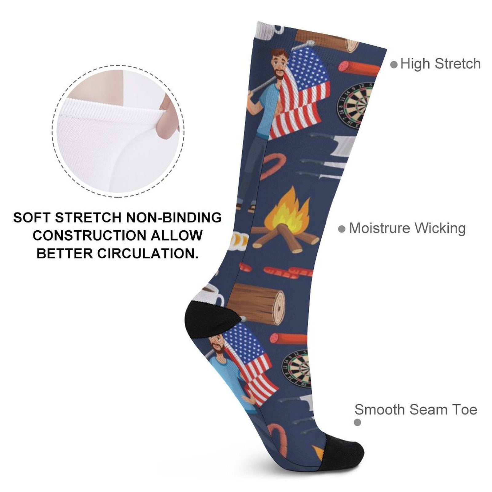American Dream Prined socks Gifts for Men Women