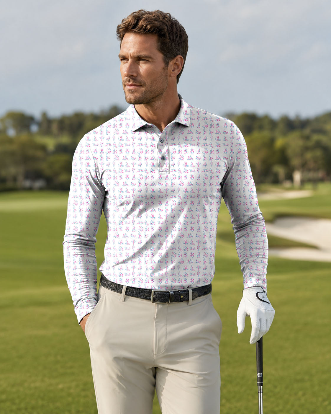 Men's golf Long-sleeved Polo Sex Quickie