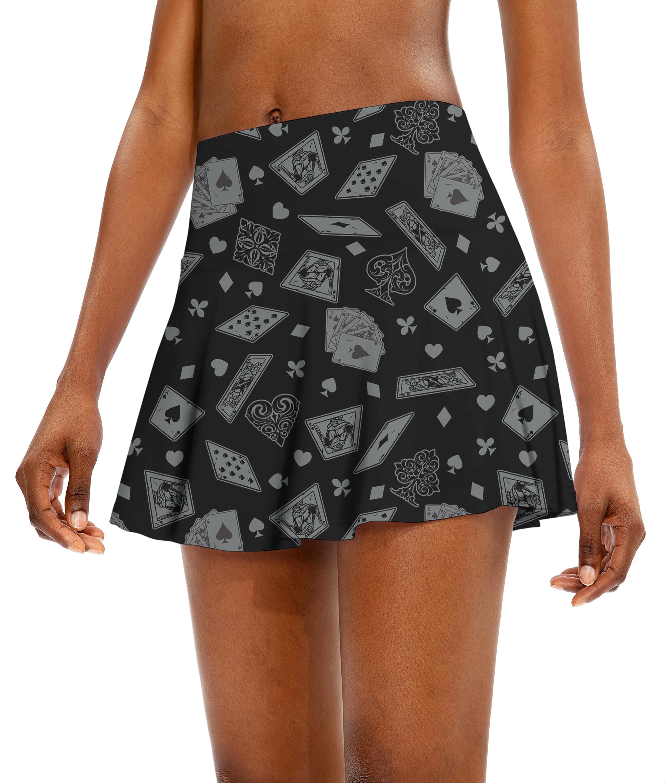 poker Women's Athletic Golf Skorts Flared Skirts