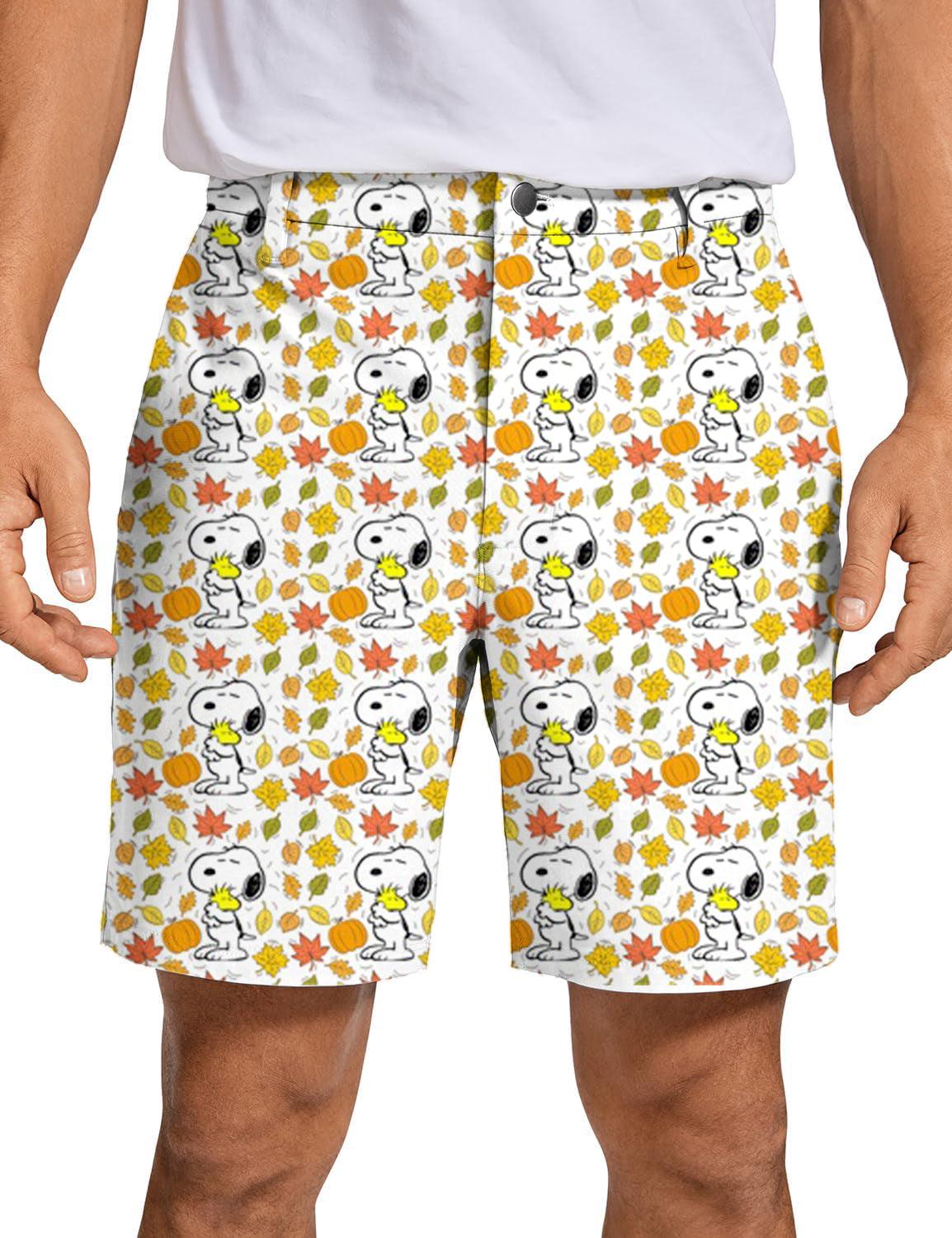 Men Snoopy and Woodstock Golf Shorts