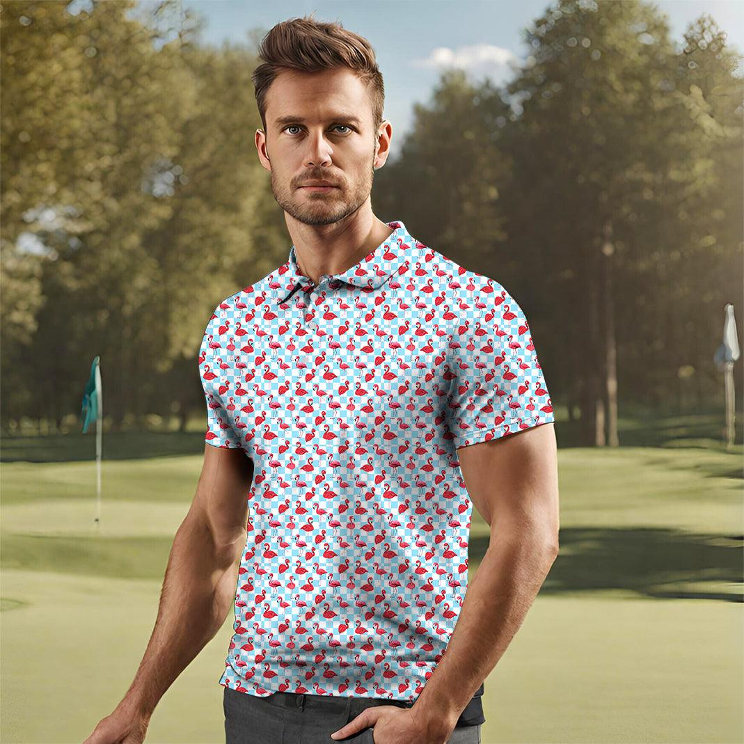 Men's Flamingo golf polo