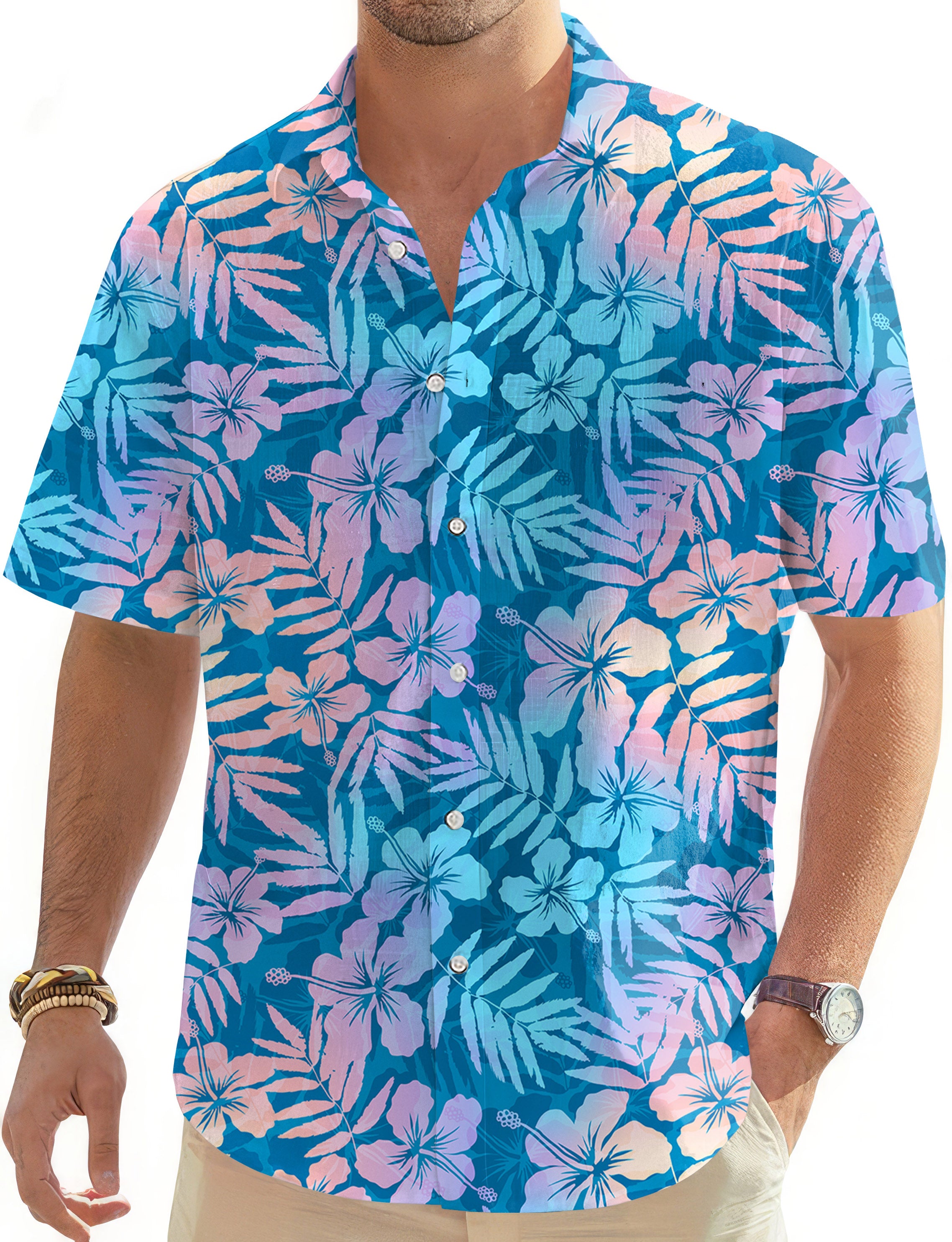 Ho onanea Vibe Men's Golf Hawaiian Shirts Button Down Shirt