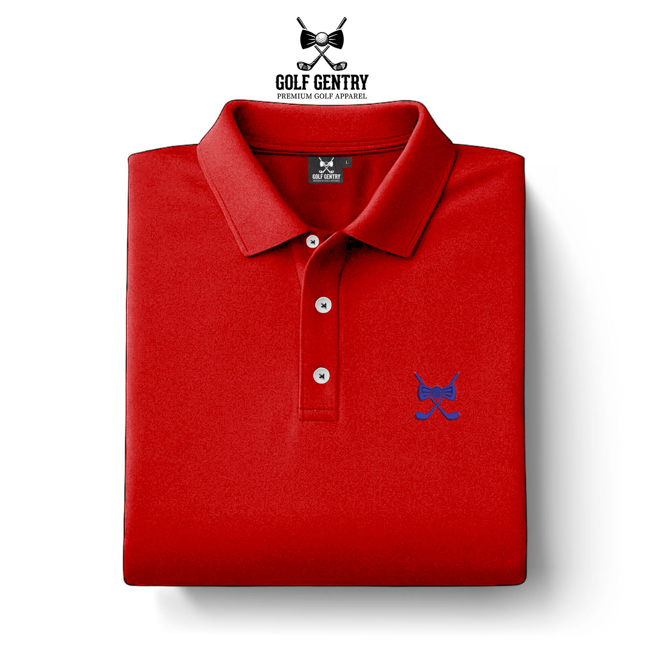 Men's Solid Color Custom Logo Golf Polo