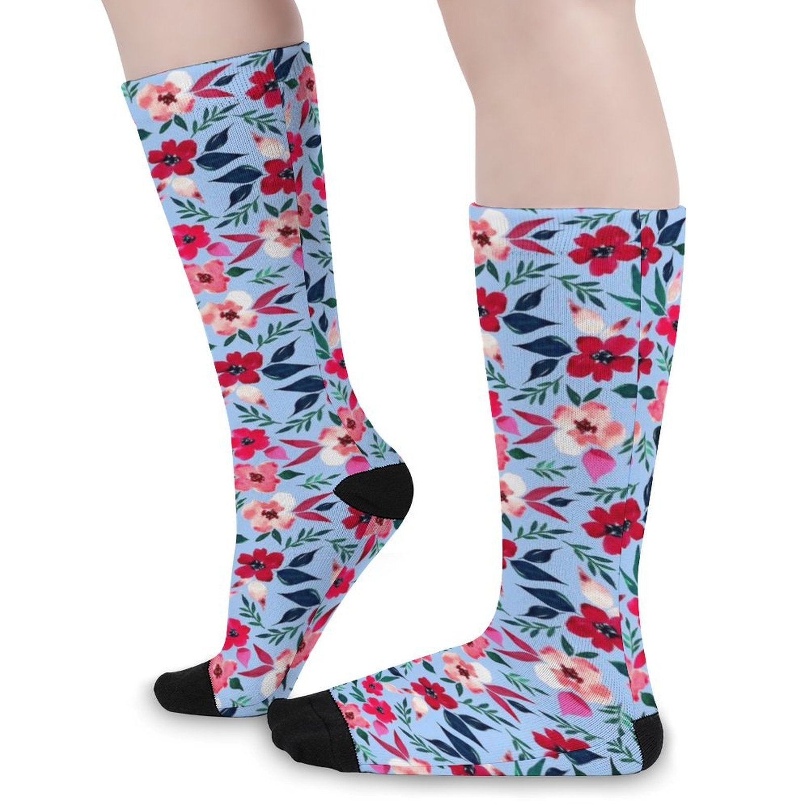 Tropical flowers Prined socks Gifts for Men Women