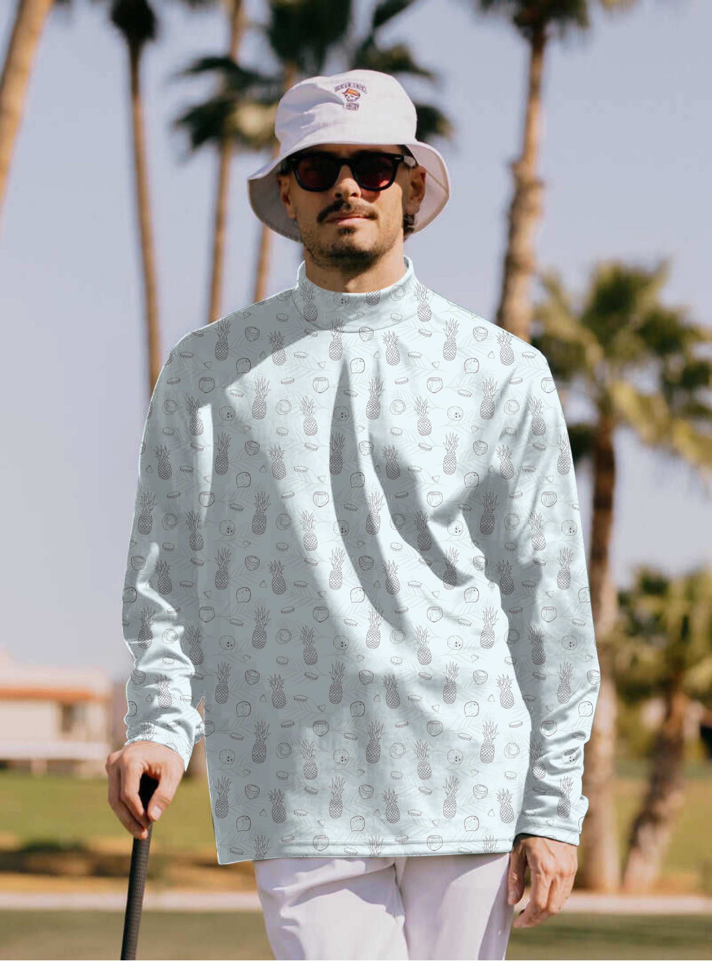 Men's Pina Coloda Pullover High neck Long/Short sleeve T-Shirt