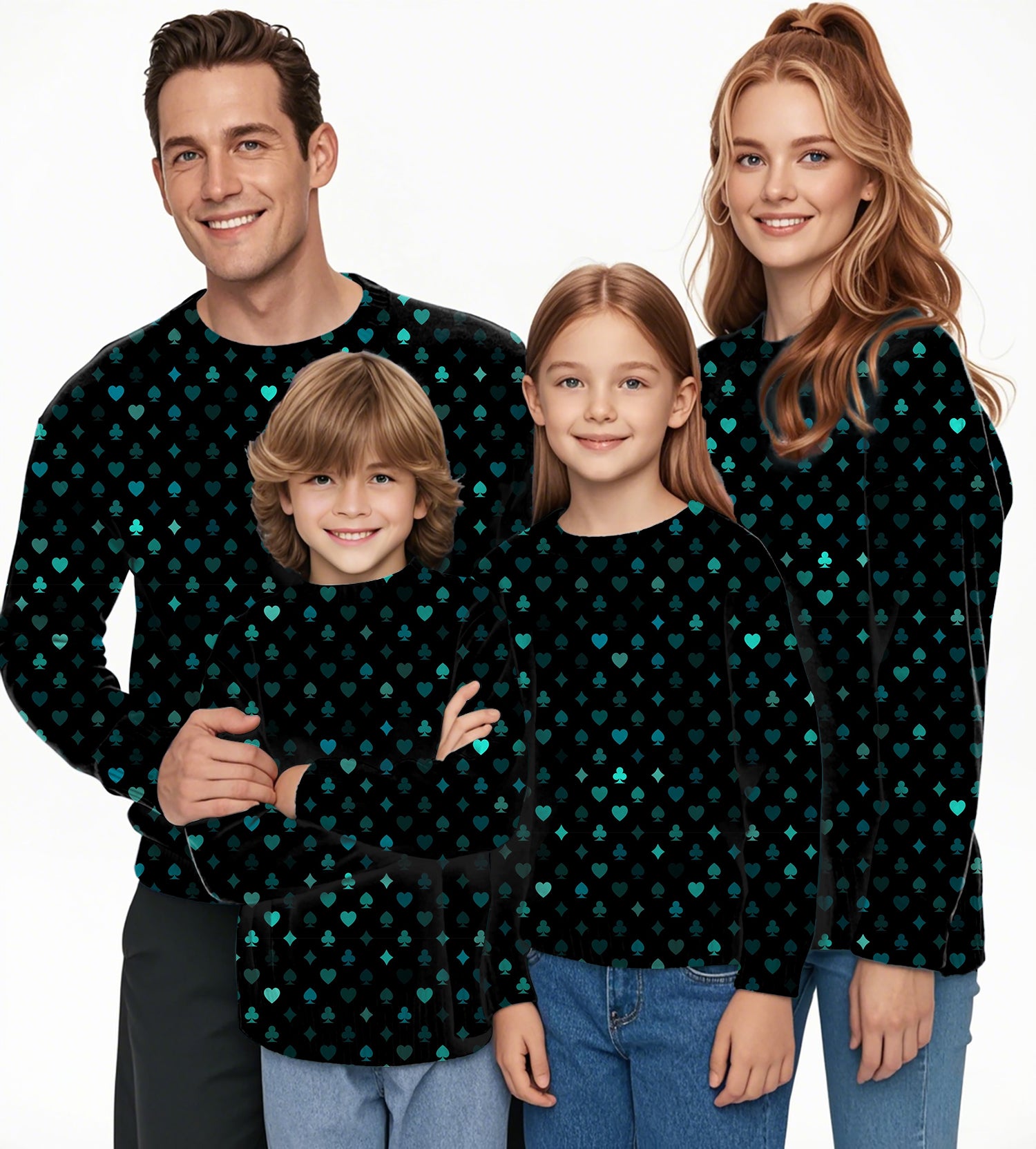 Suited Up Crewneck Pullover Ugly Sweater Men Women boy girl family