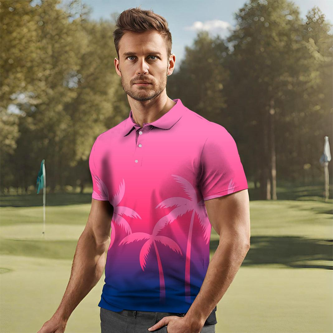 Men's Sunset Palm Paradise golf polo