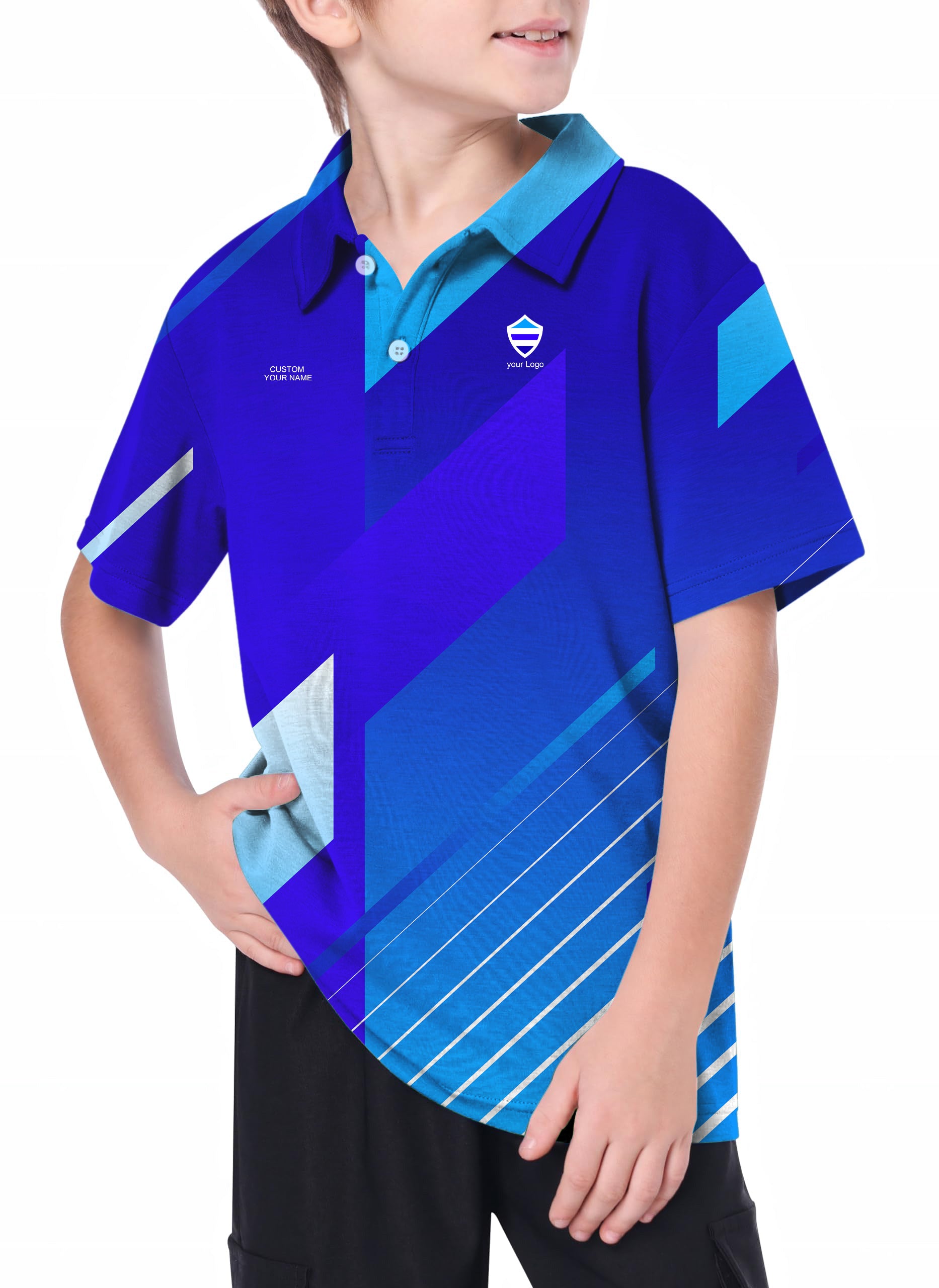 Youth blue sport Team Golf Polo