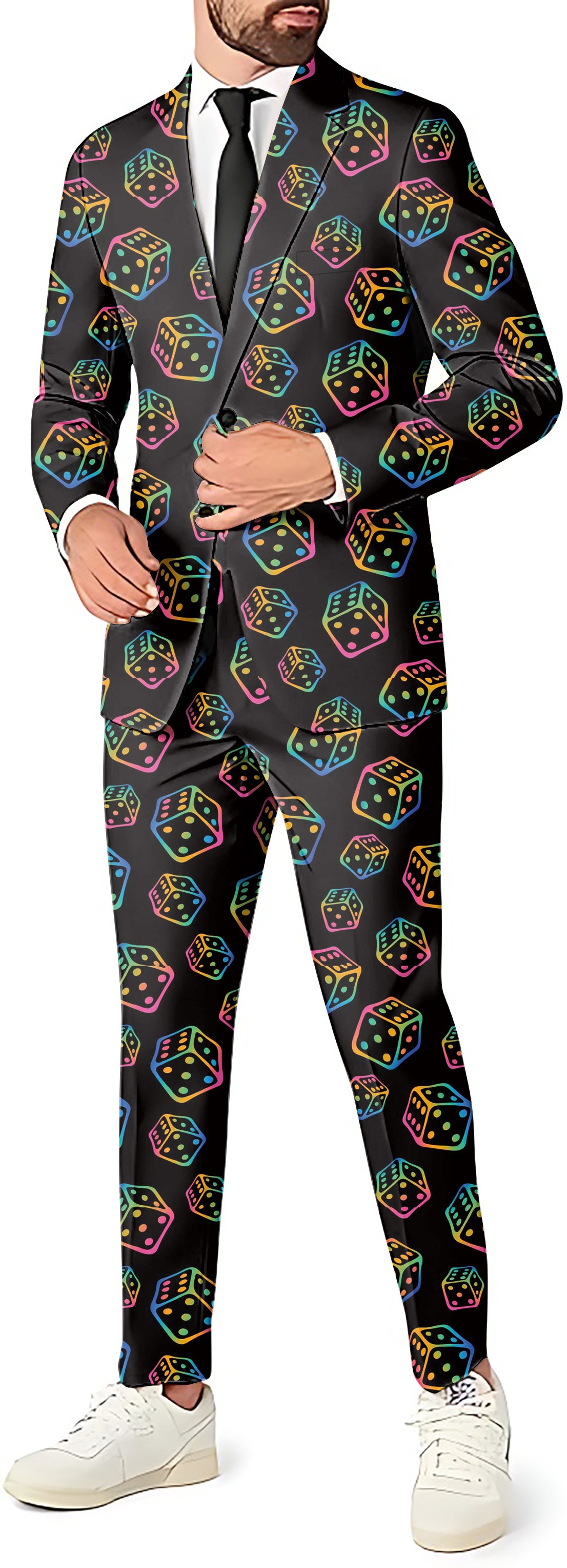 Dicey Player Men's Party Costumes-Theme Party 2 or 3pcs Suit set-Blazer Pants & Vest