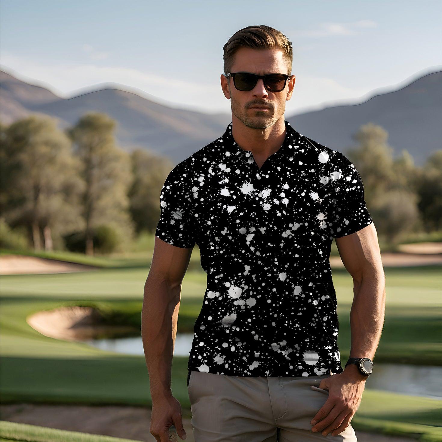 Men's ZEBRA SPLATTER golf polo