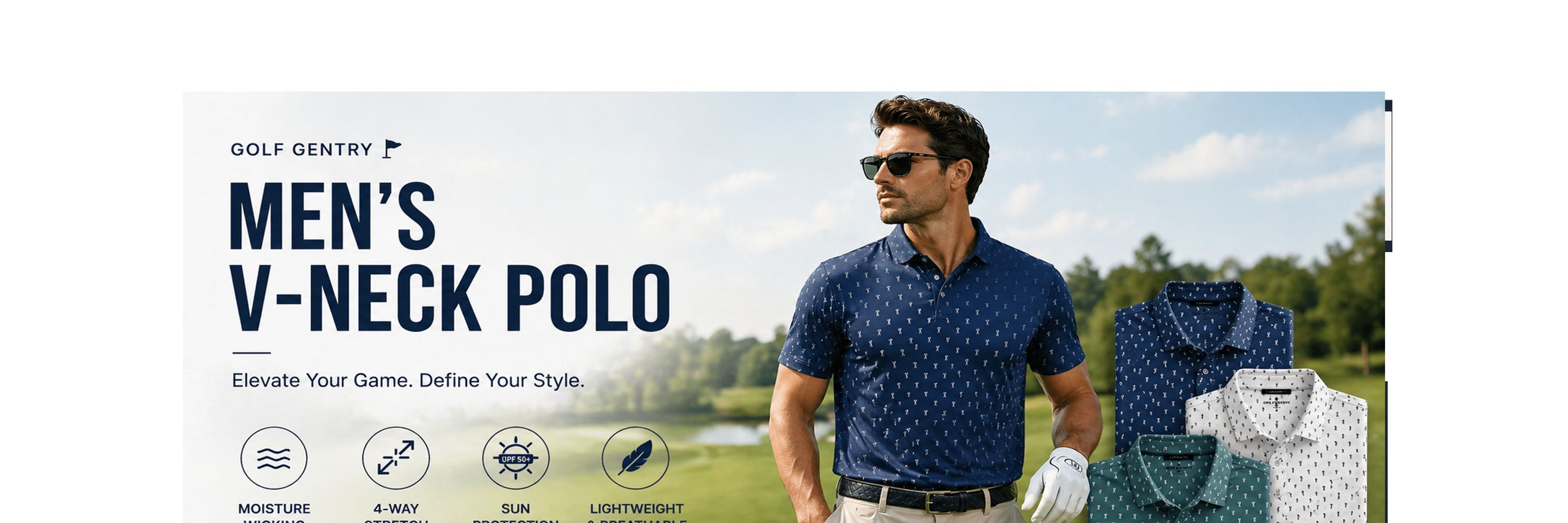 Men's V Neck polo
