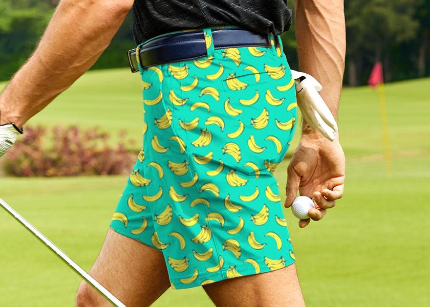 Men Banana Summer Golf Shorts