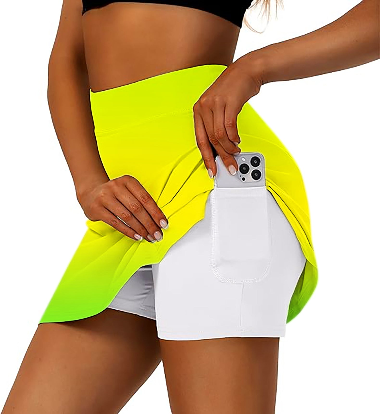 Neon Gradients Women's Athletic Golf Skorts Flared Skirts