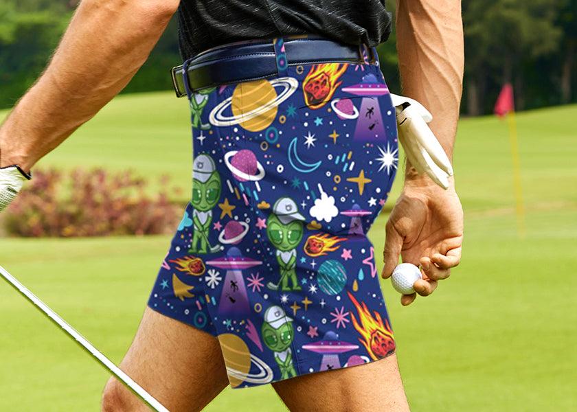 Men Alien Army Golf Shorts