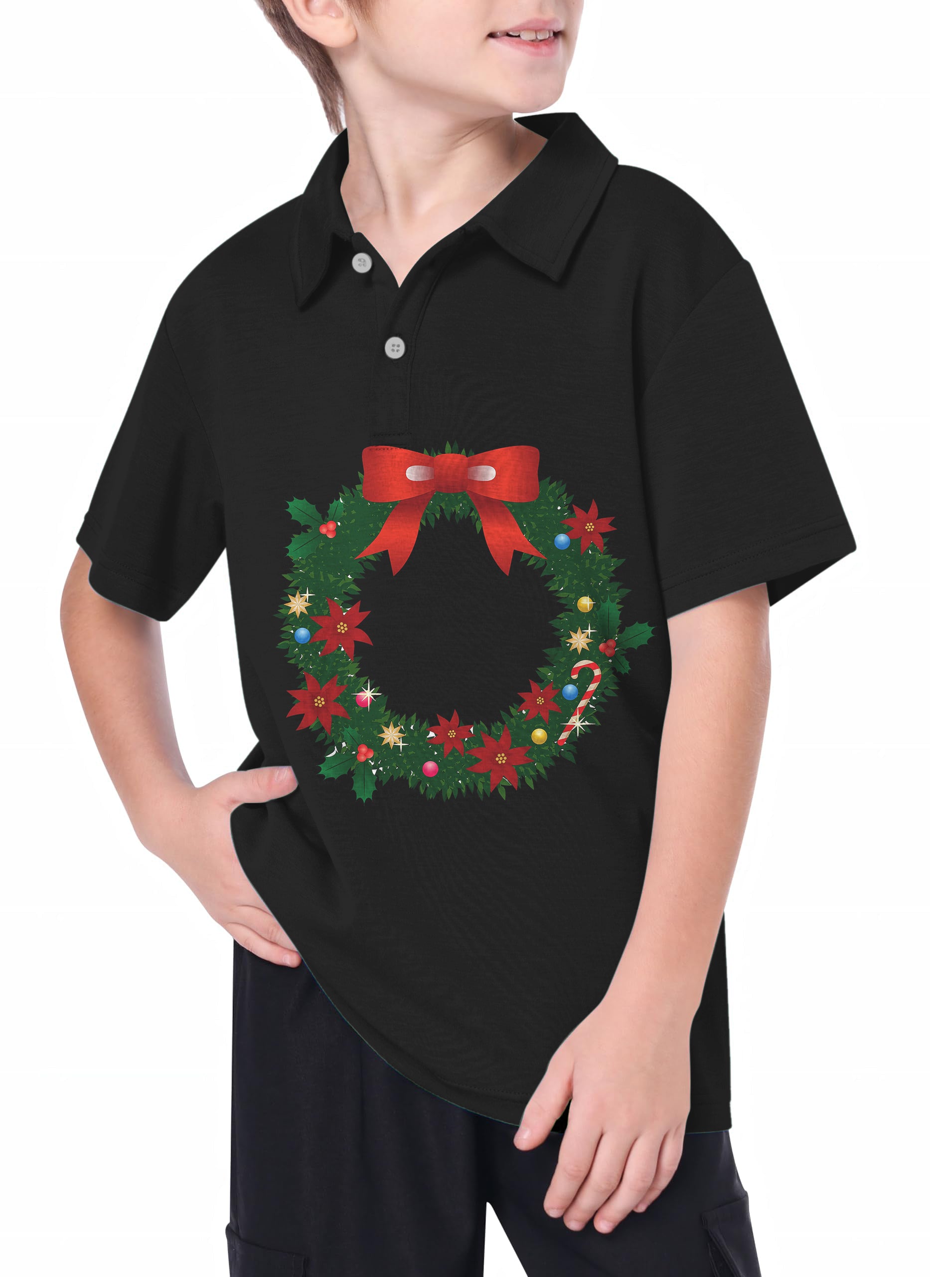 Youth Marry Christmas Golf Polo