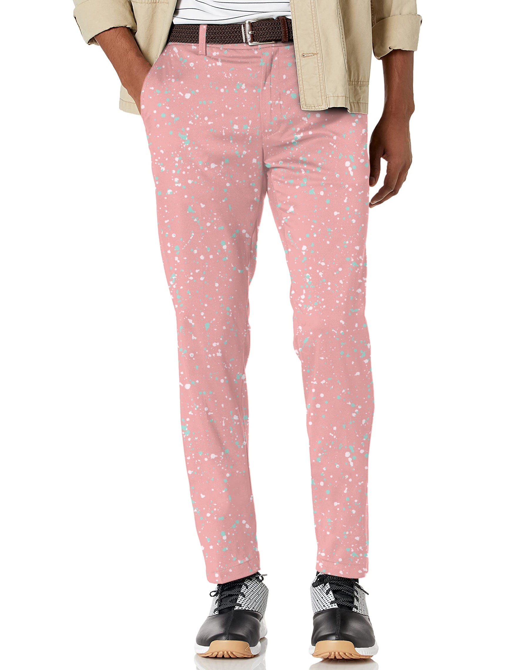 Men's Paint Splatter Stretch Golf Pants