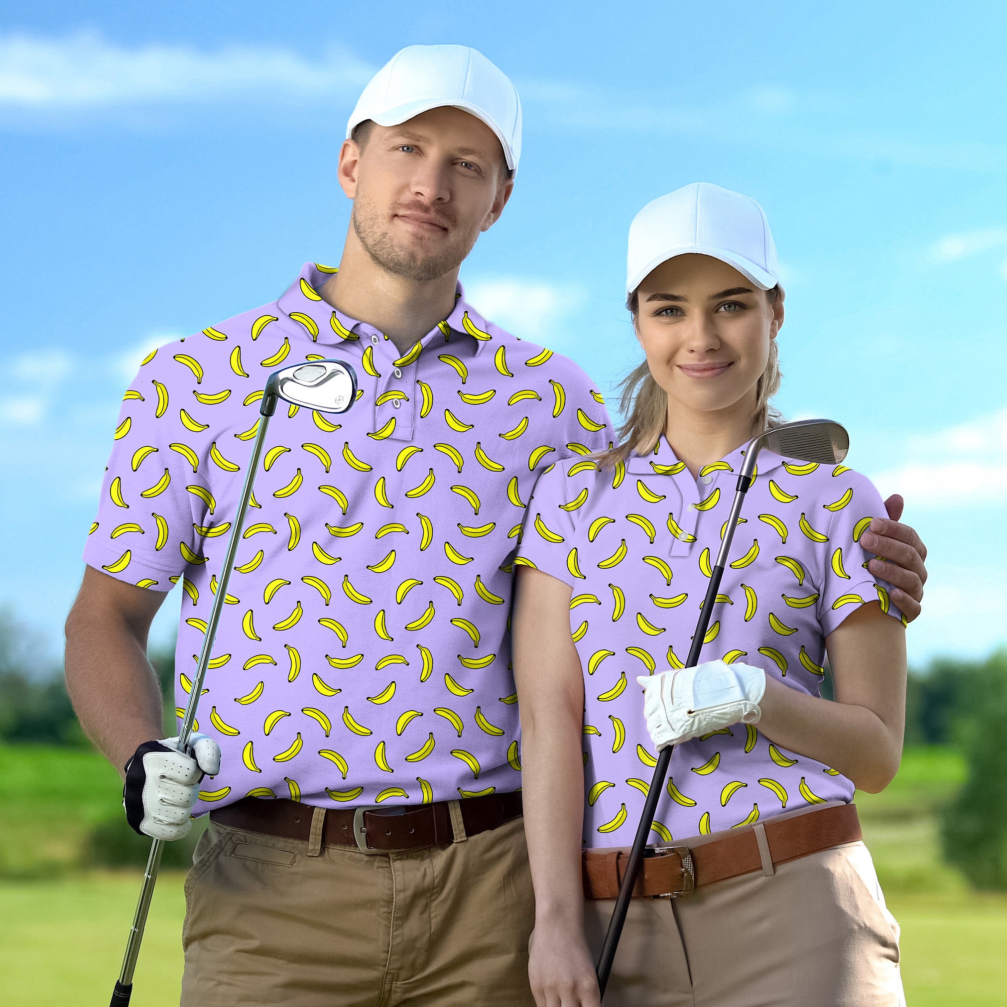Couple Taro Purple Banana set Golf Championship Trophy tournament