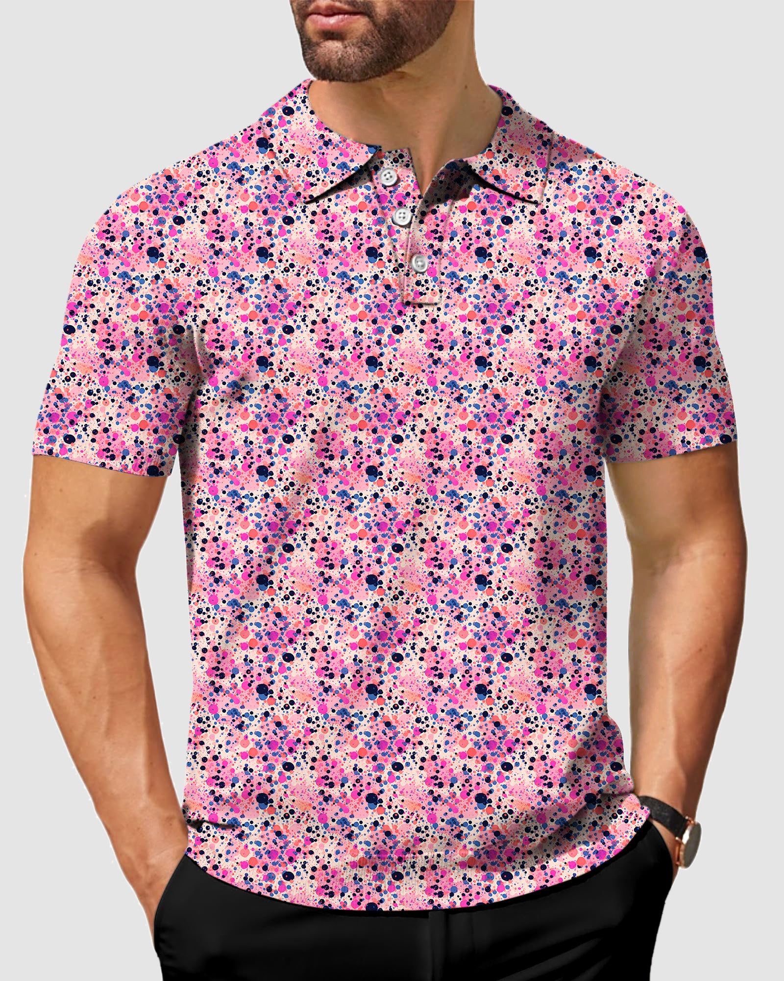 Men's Fuchsia Fusion golf polo