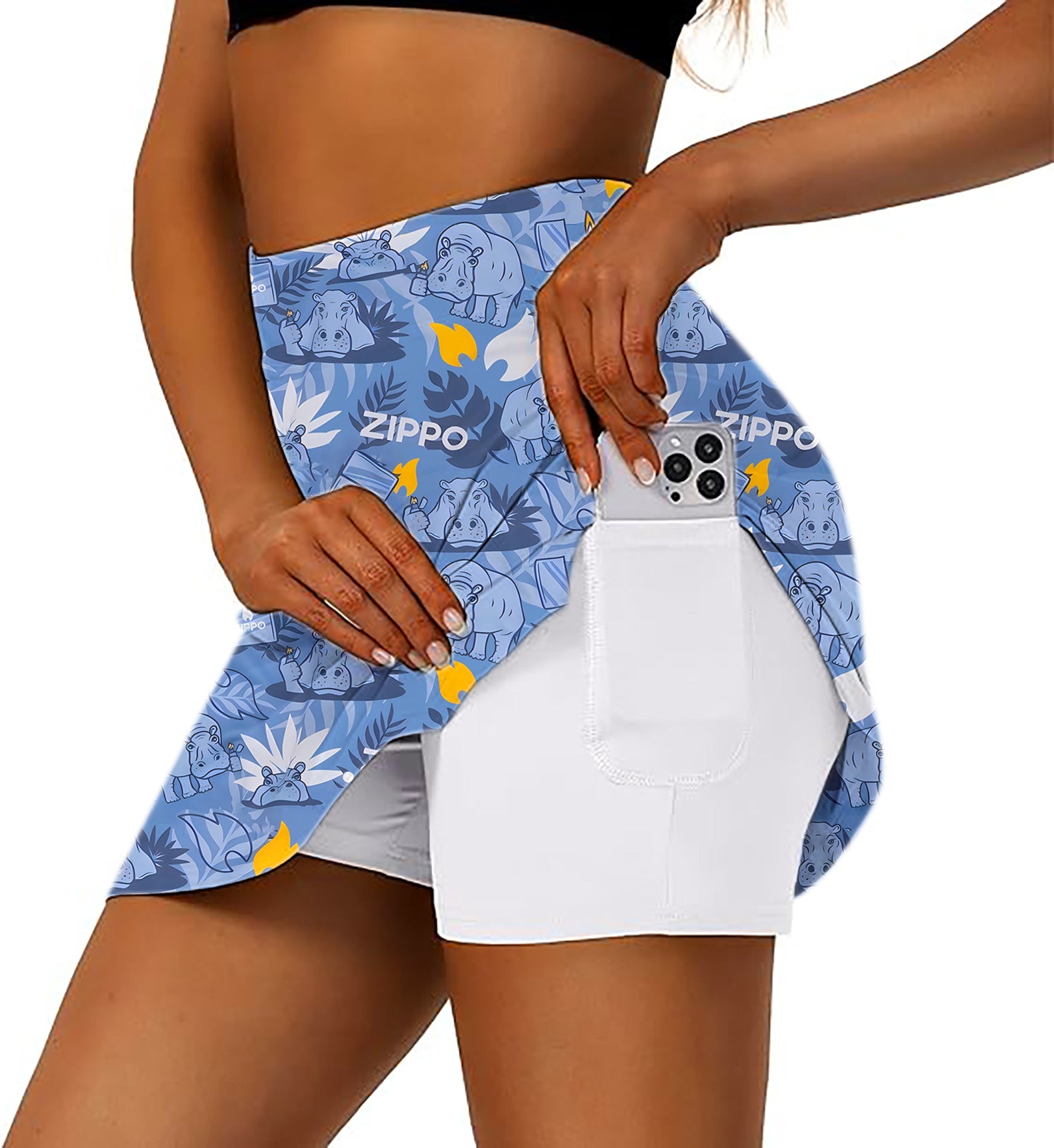 Women's Zippo Rhinoceros Golf Skirts Inner Shorts Pocket