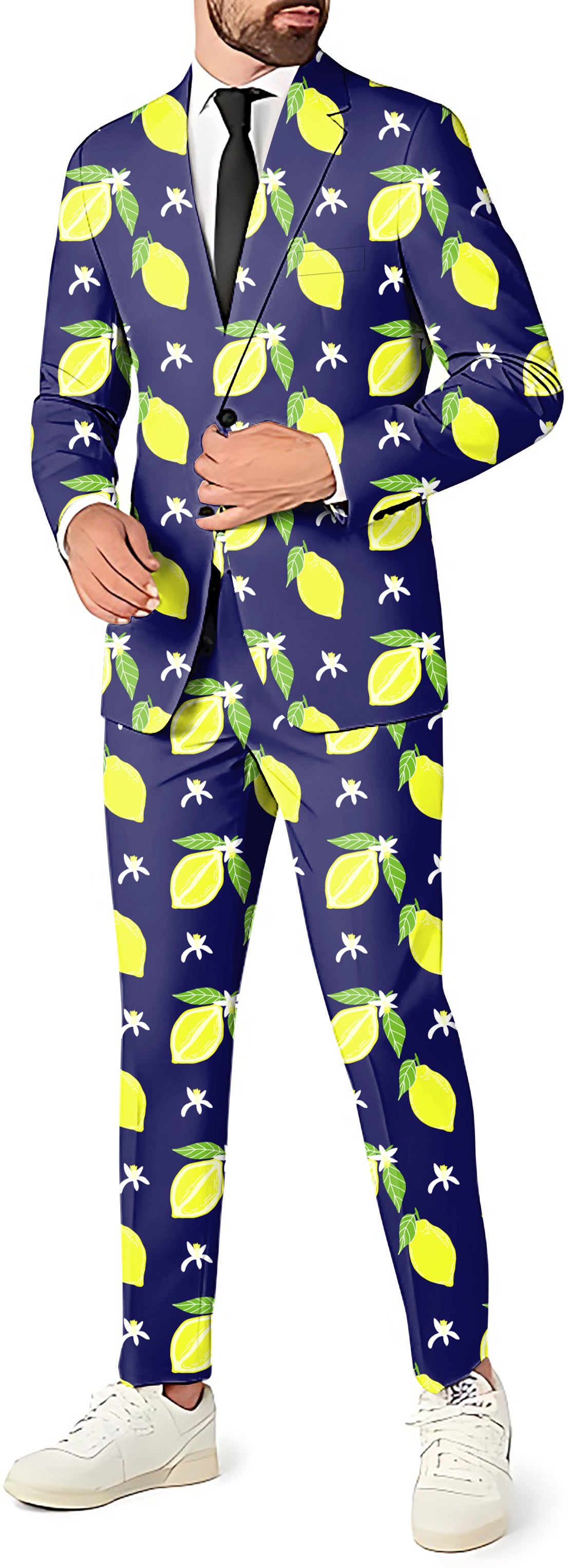 Zesty lemon Men's Party Costumes-Theme Party 2 or 3pcs Suit set-Blazer Pants & Vest