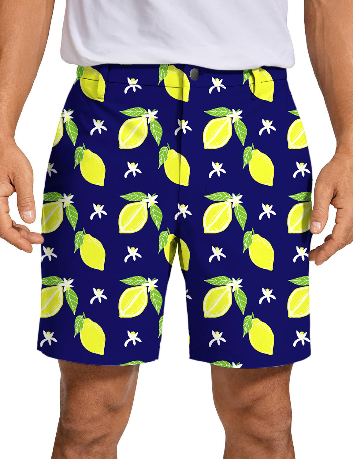Men Zesty lemon Golf Shorts