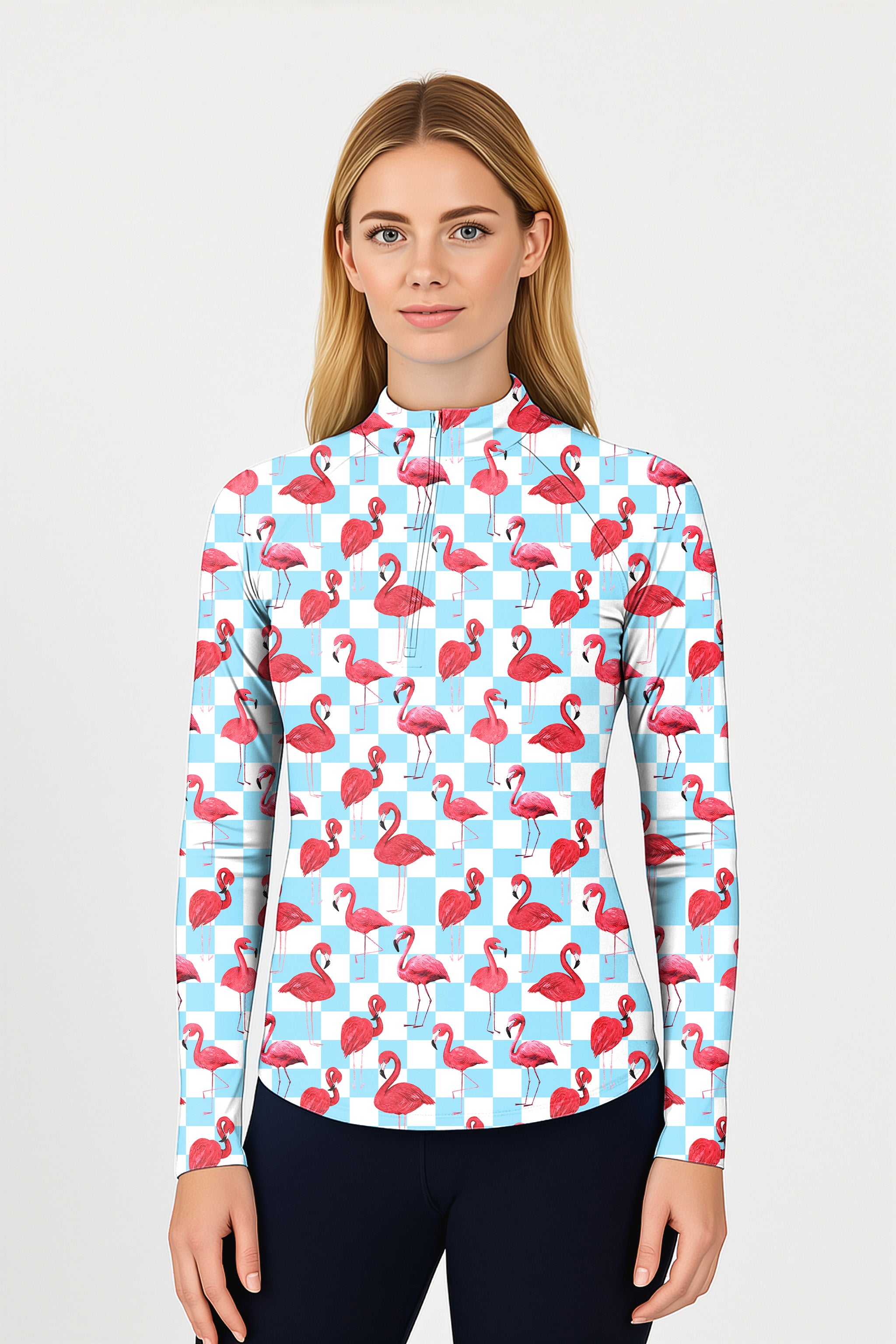 Flamingo   Women's Golf Active 3/4 Zip Top