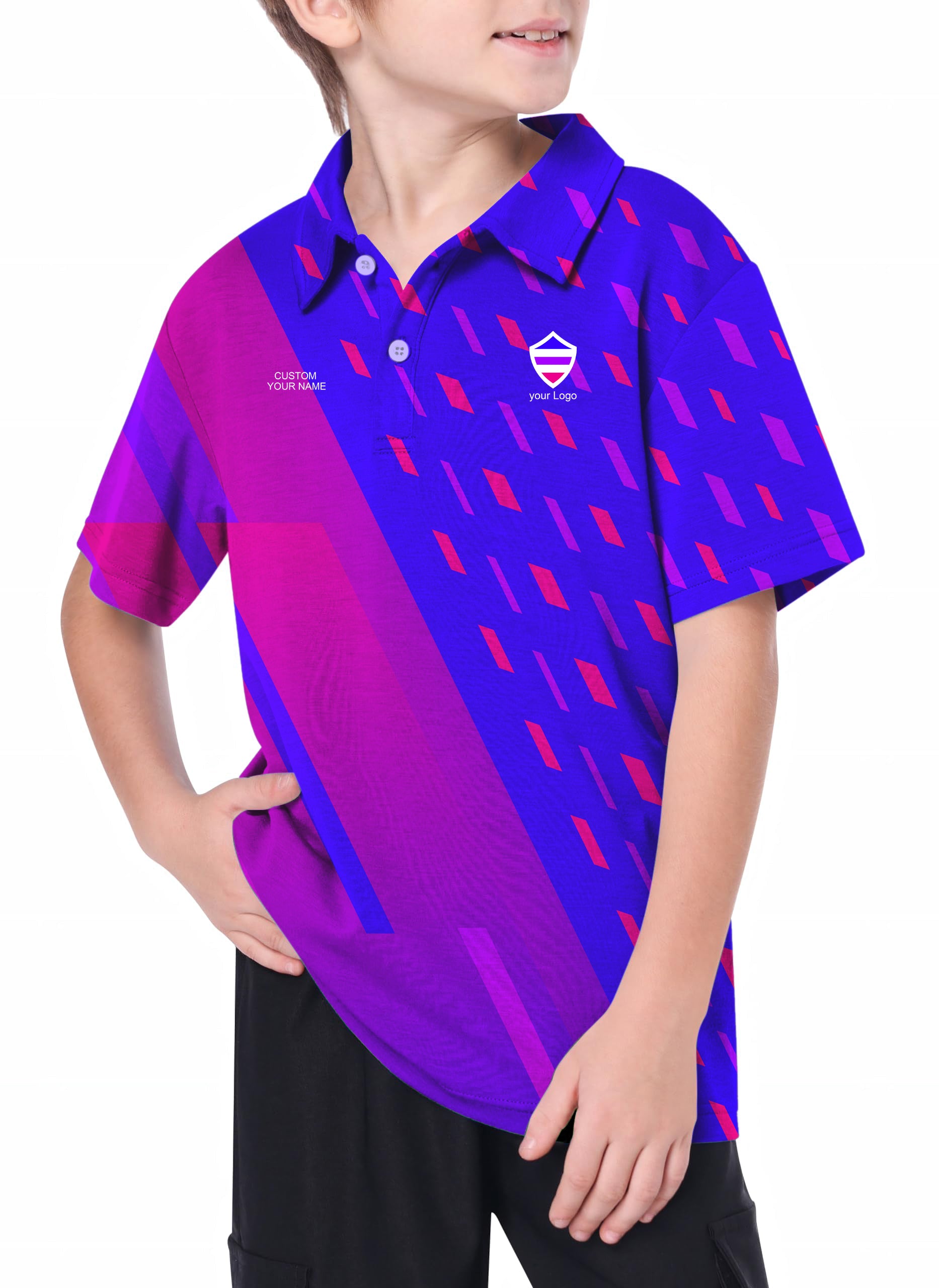 Youth blue purple pink sport Team Golf Polo