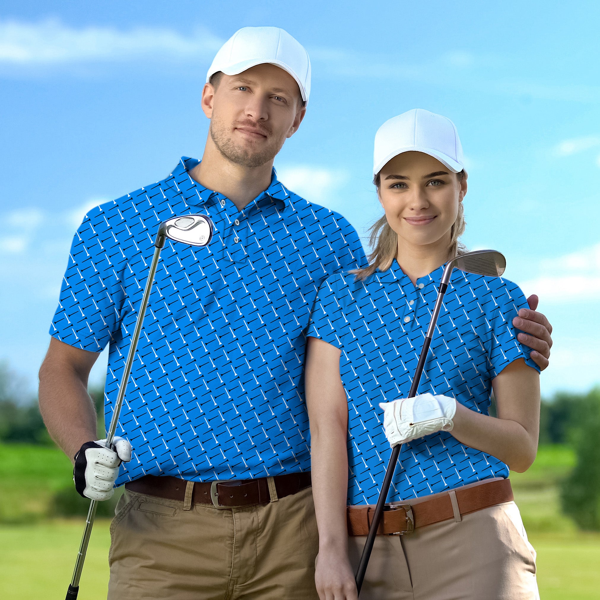 Couple Black And White Nails Custom The Background Colorset Golf Championship Trophy tournament
