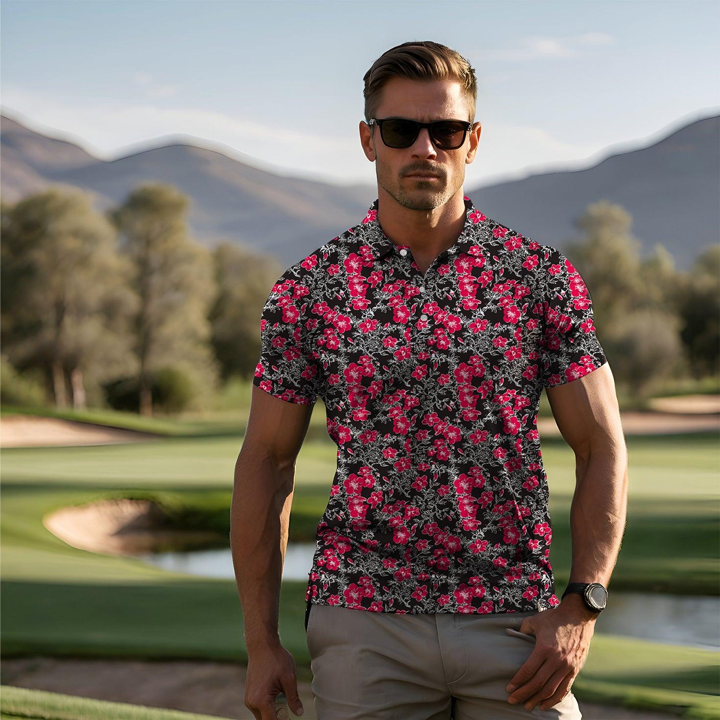 Men's golf flower polo