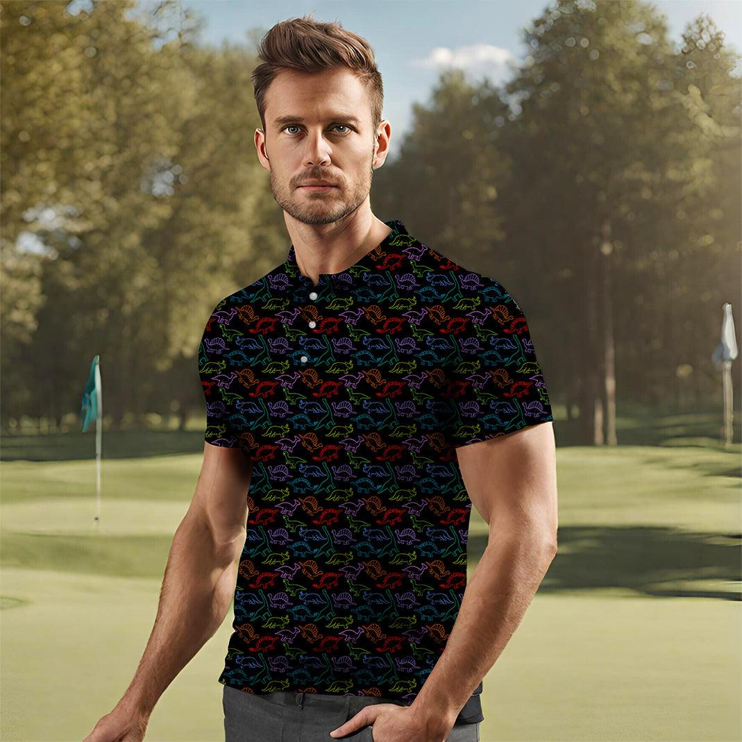 Men's Electric Dinos golf polo