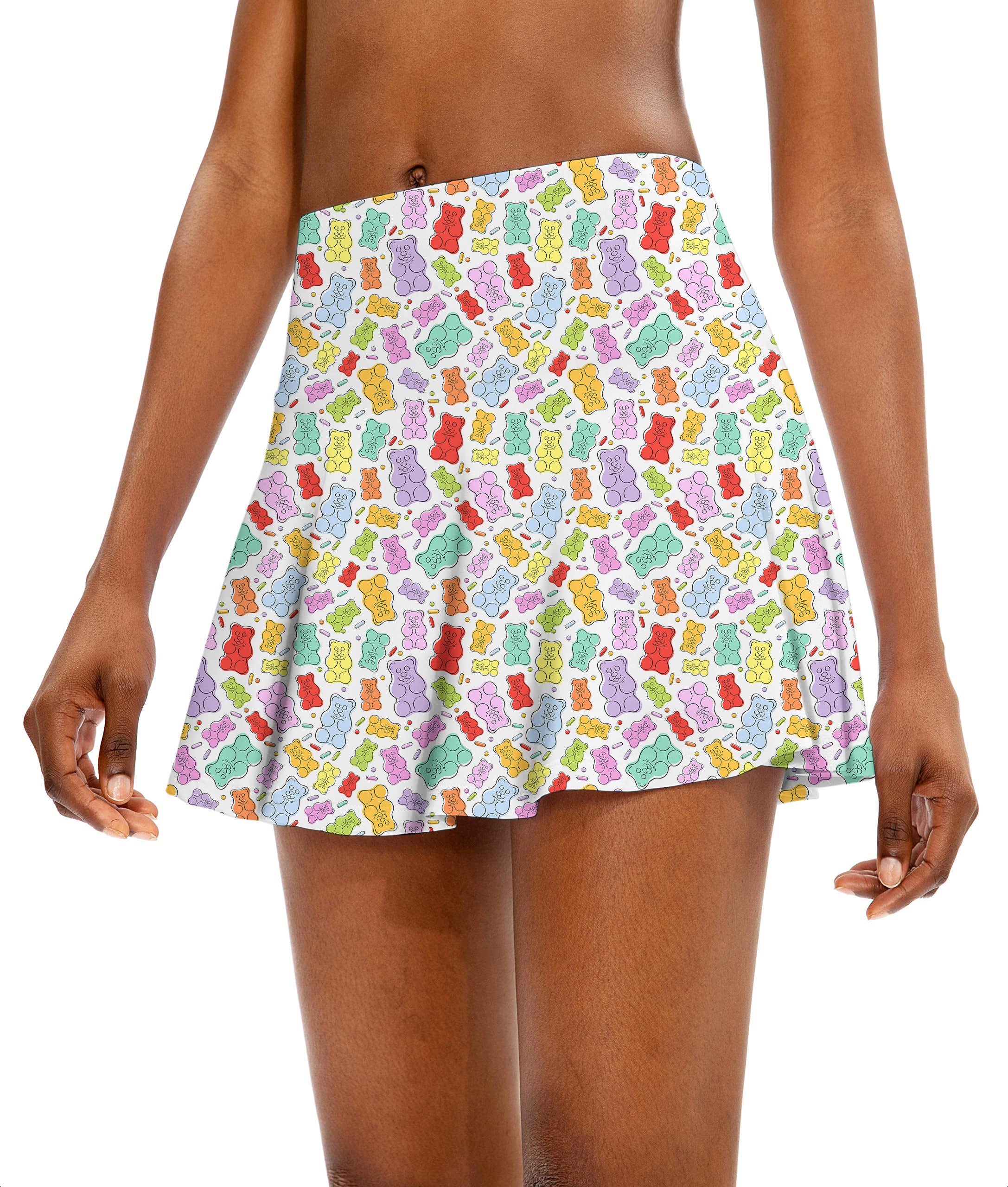 Gummy Bears Women's Athletic Golf Skorts Flared Skirts