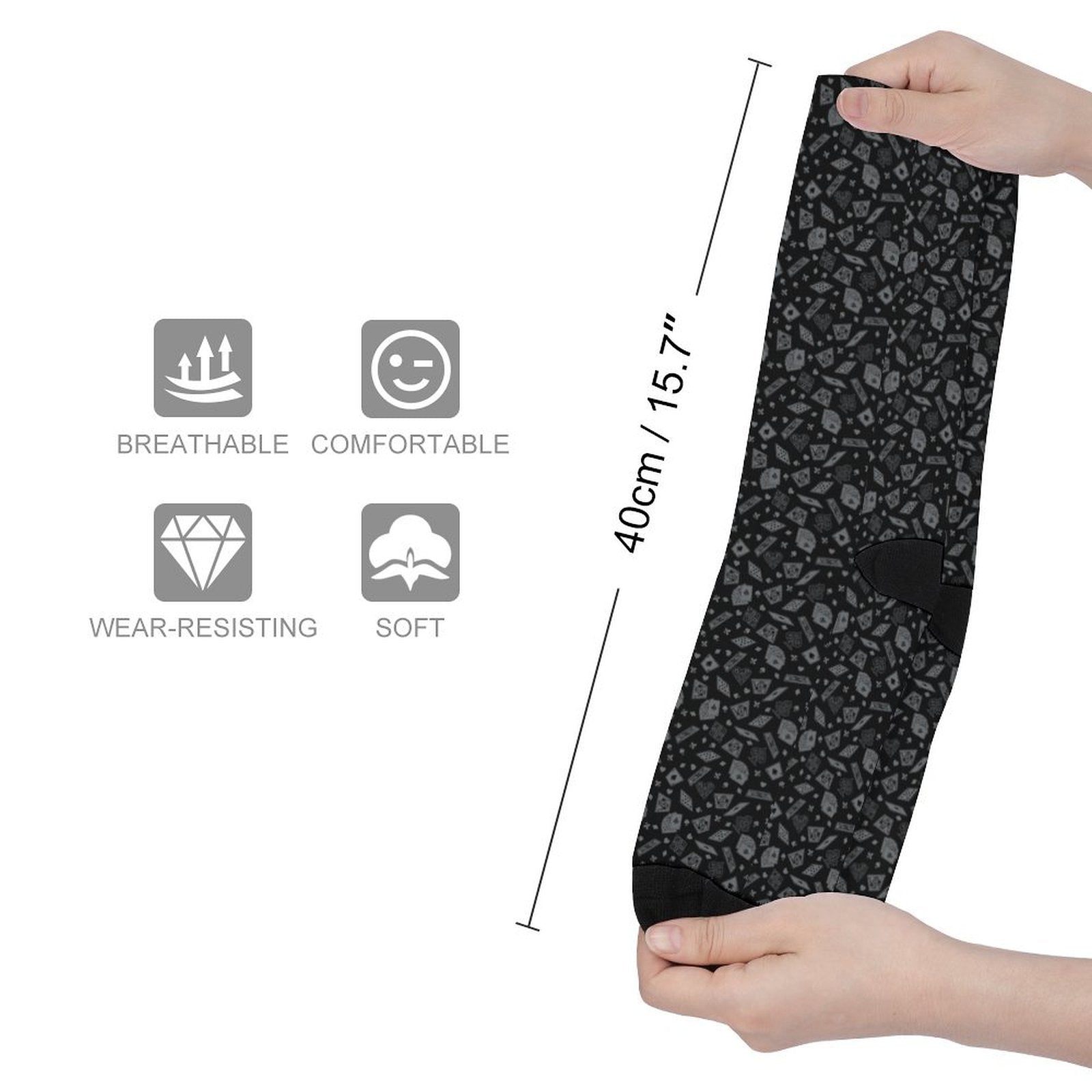 poker Prined socks Gifts for Men Women