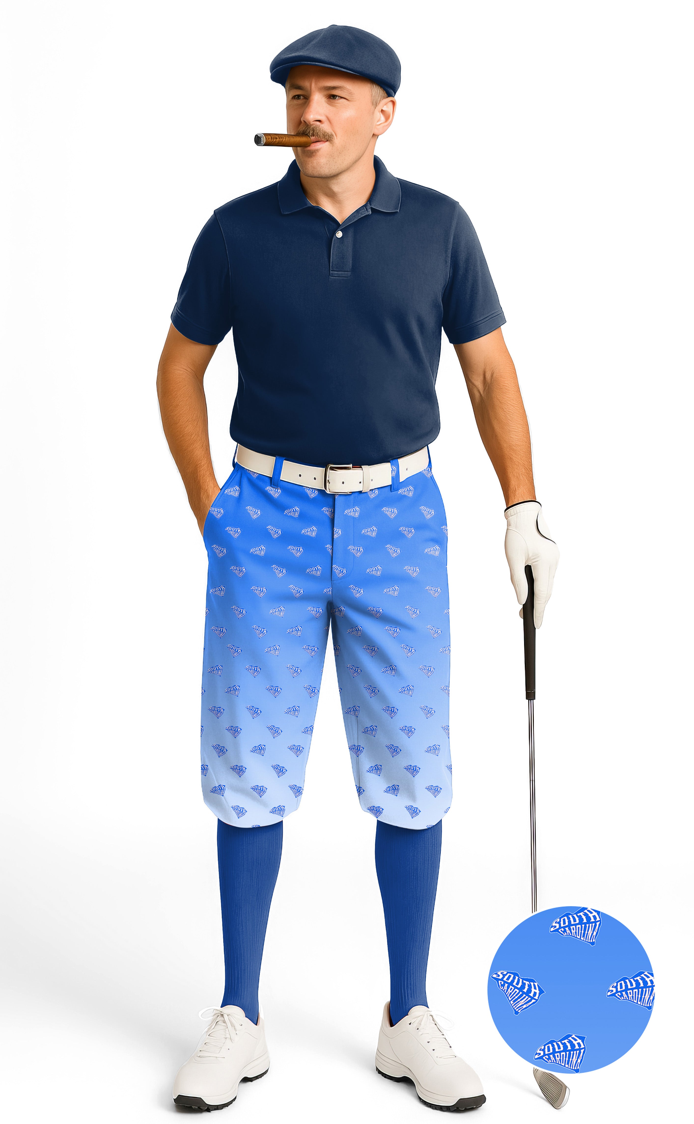 Blue South Carolina Men's Golf Knickers Pants