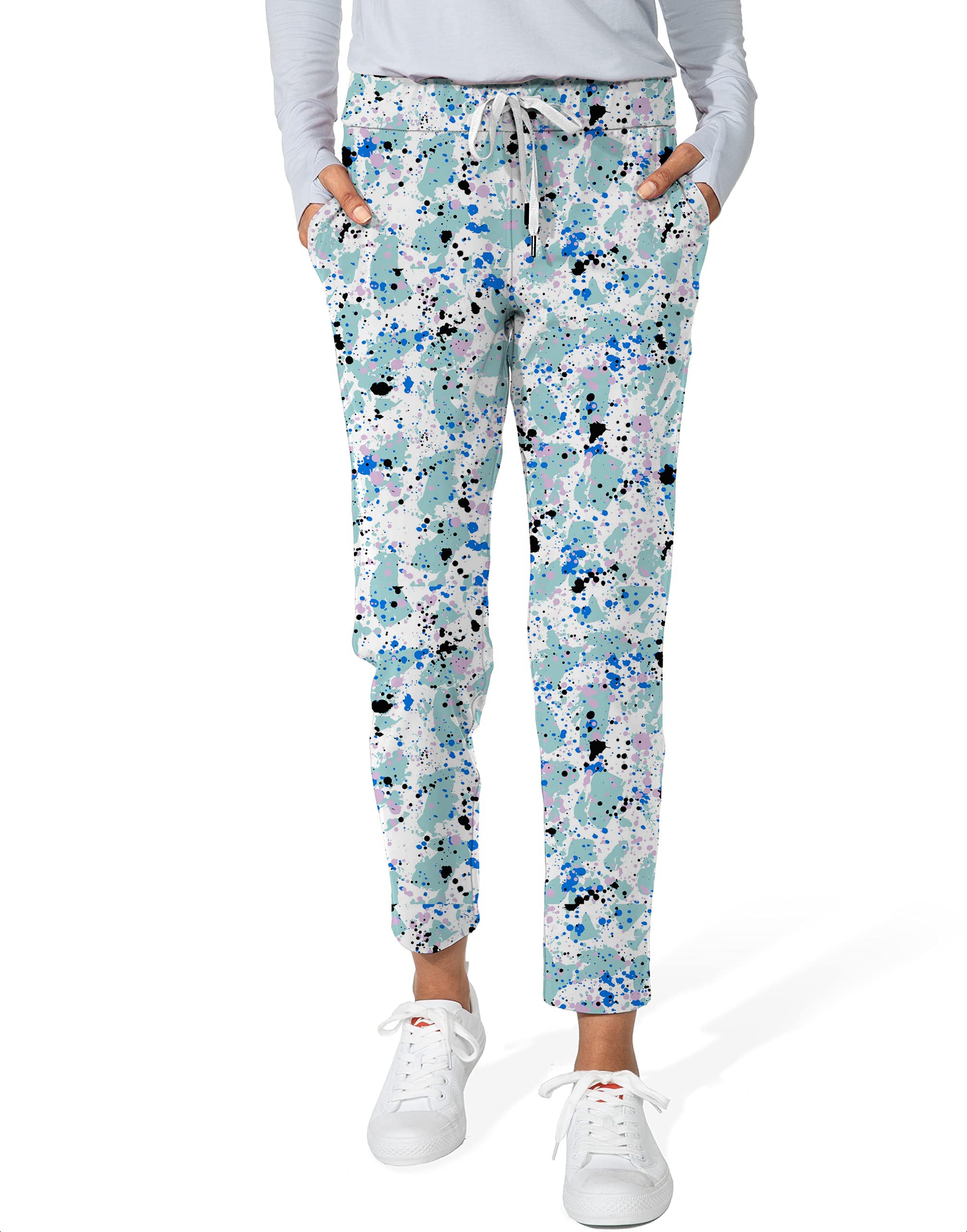 Paint Splatter-Women's 7/8 Stretch Ankle Golf Pants