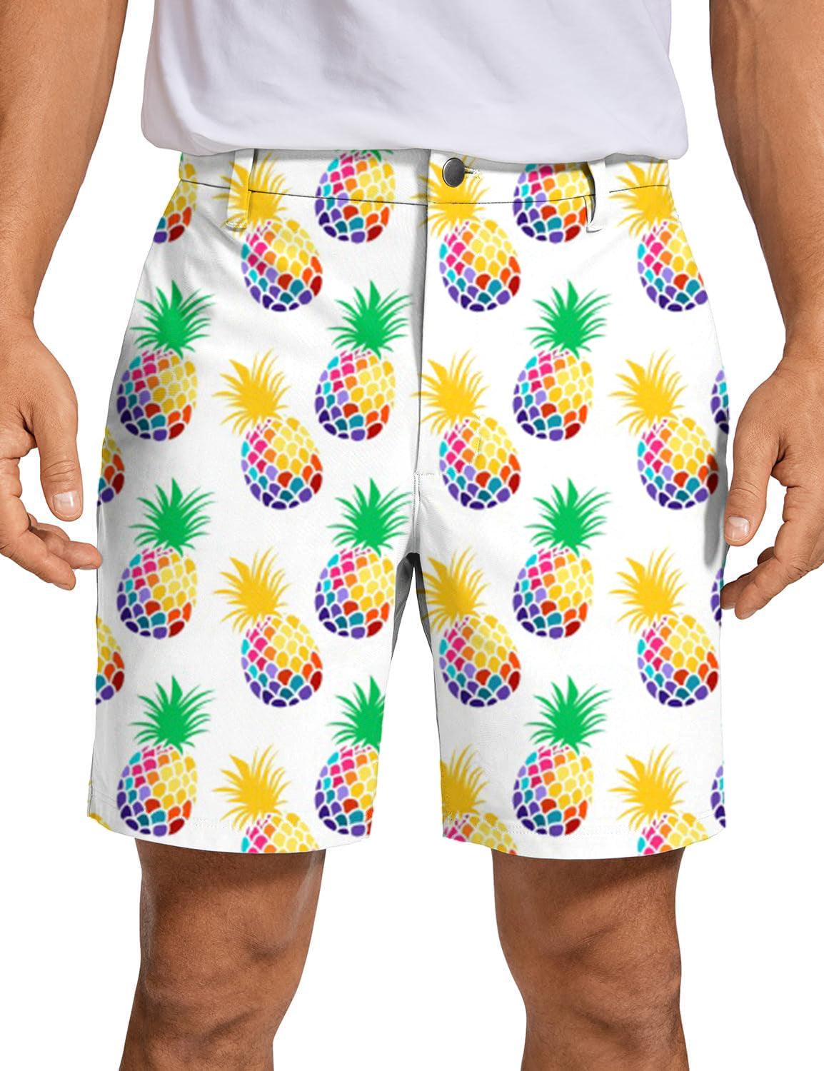 Men Pineapple Disco Golf Shorts