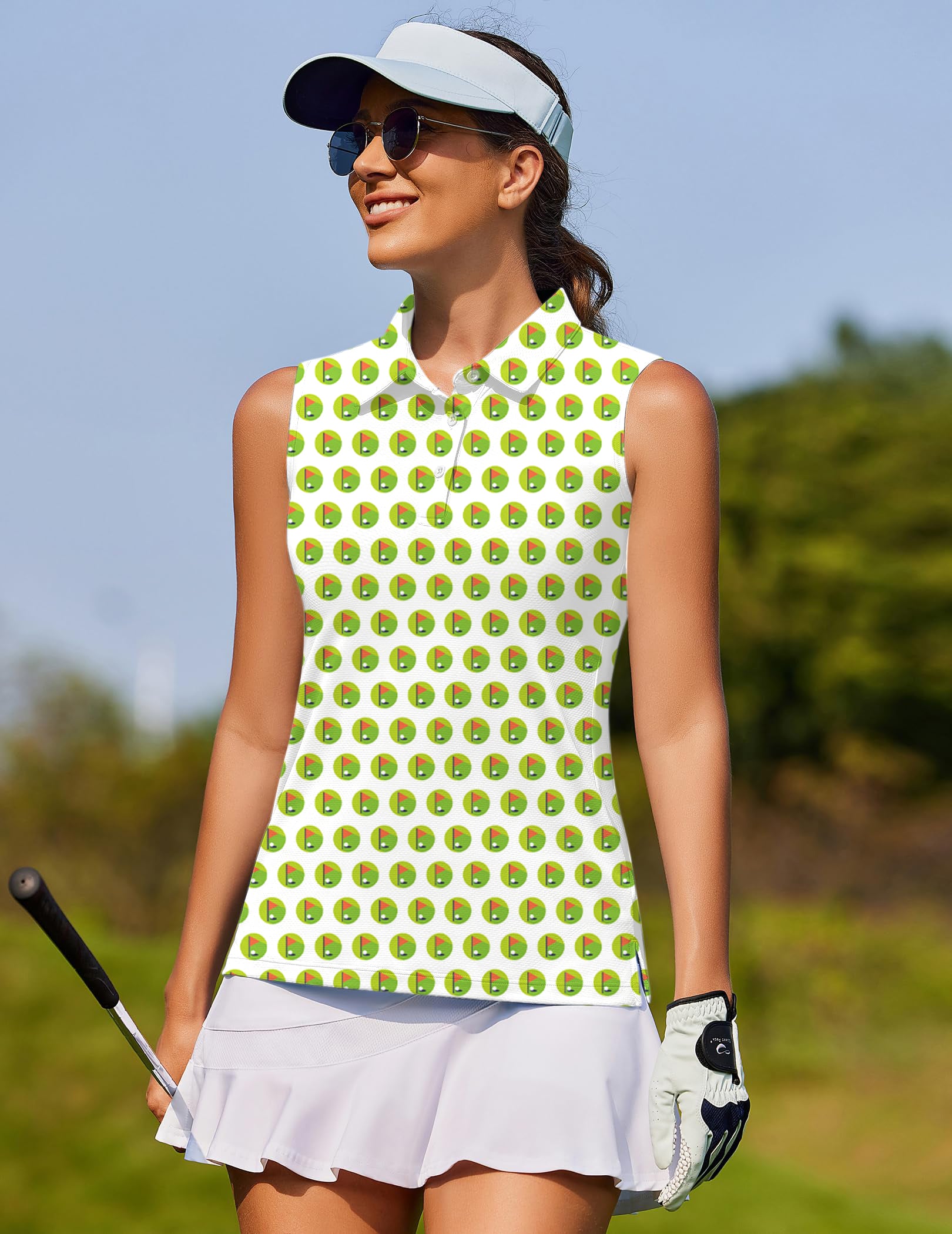 Golf hole flag Women's golf Sleeveless shirt