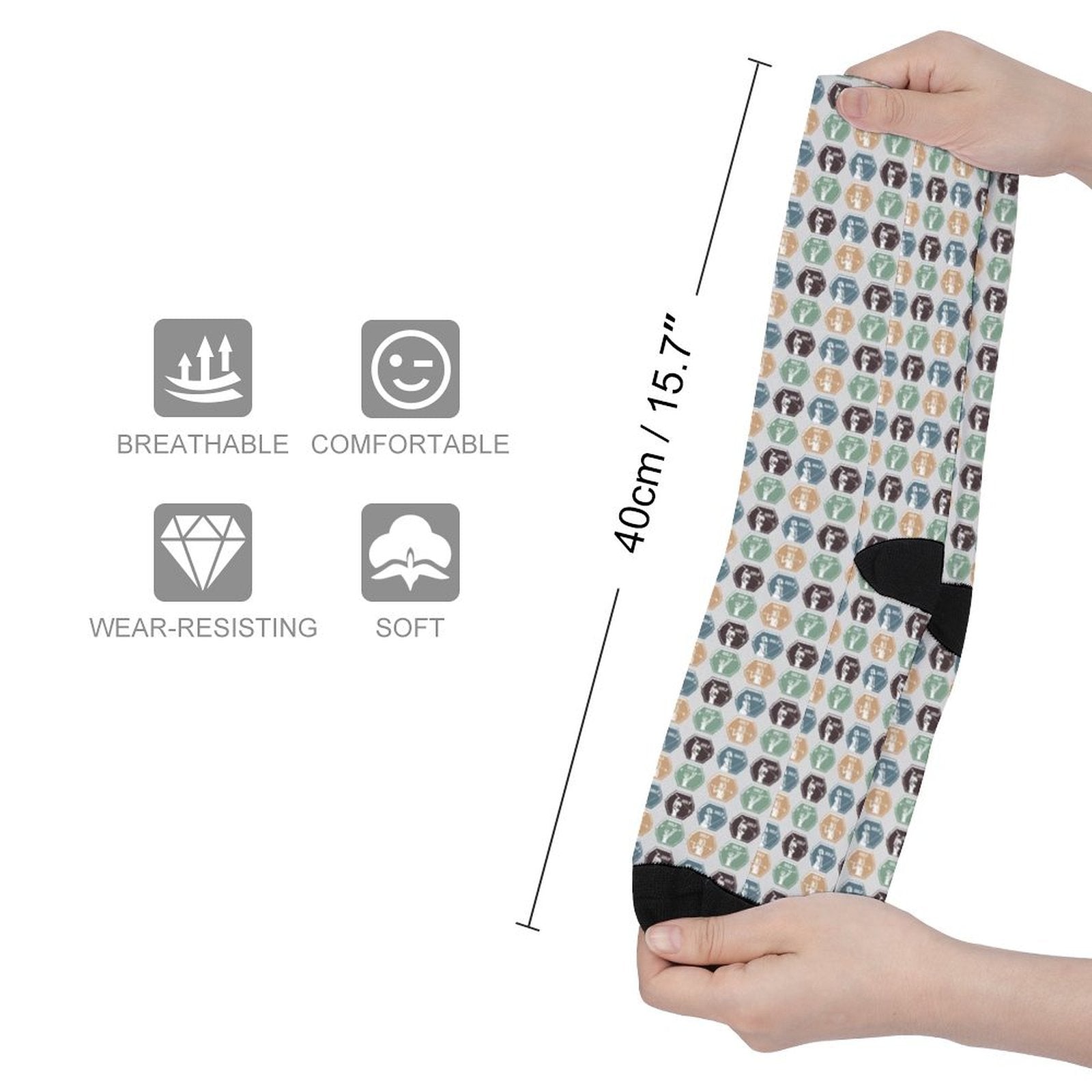 Golf posture Prined socks Gifts for Men Women