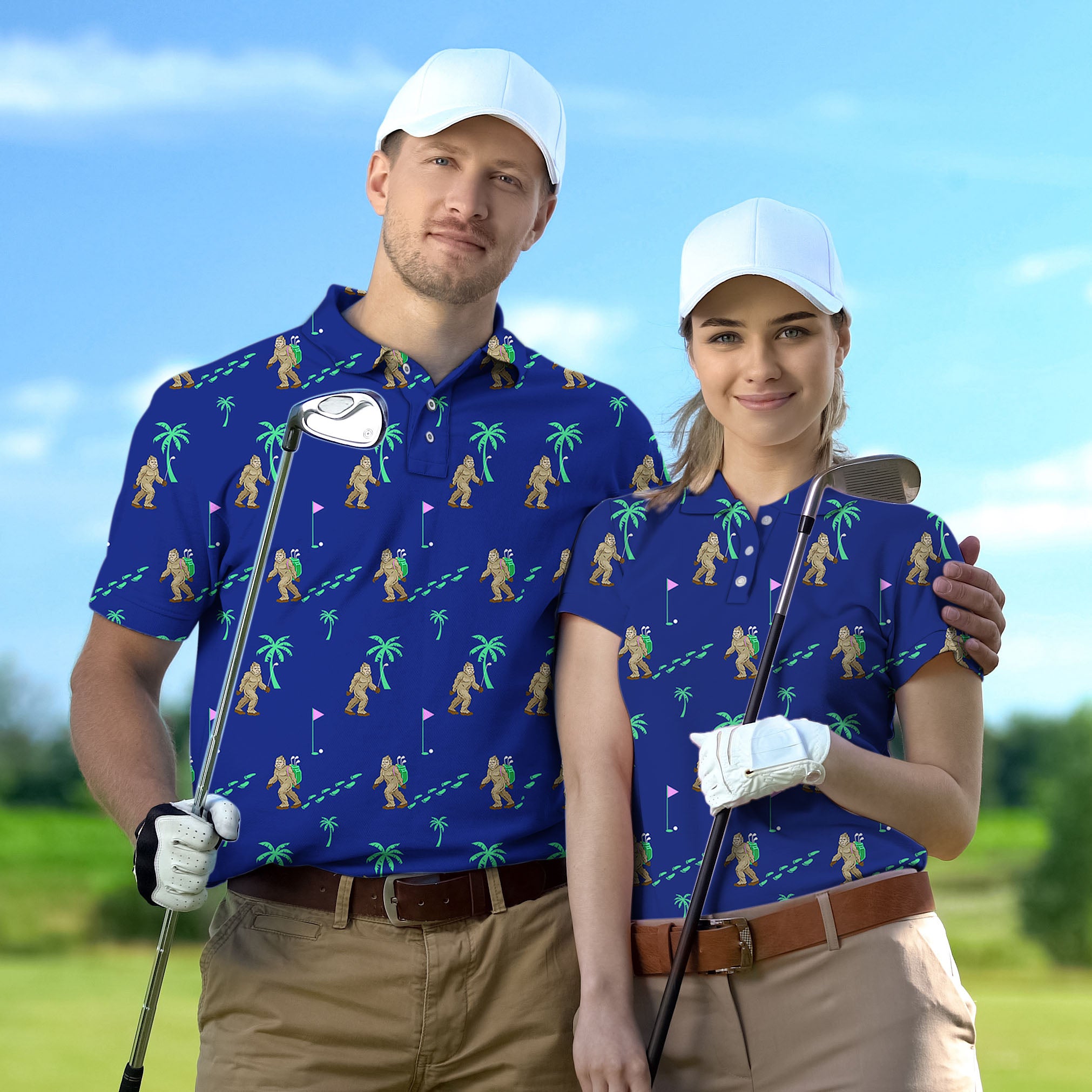 Golf Polo Couple Family set COLORFAST BIGFOOT