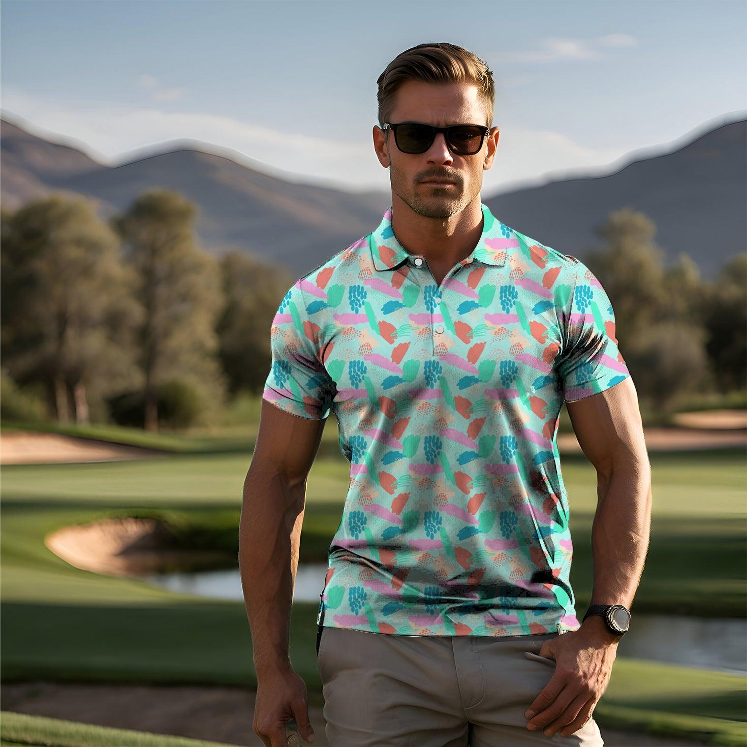 Men's Graffiti golf polo