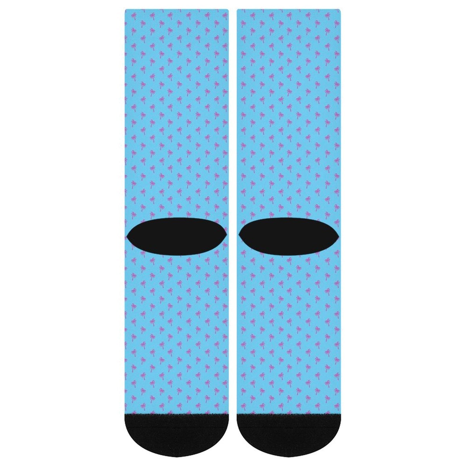 Pink Palm Trees Prined socks Gifts for Men Women