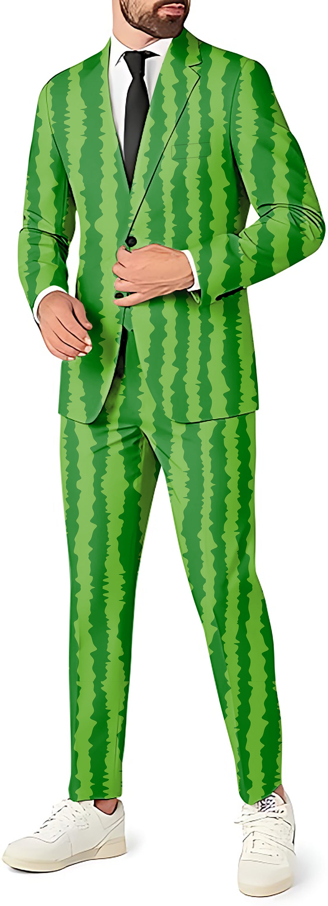 watermelon stripes Men's Party Costumes-Theme Party 2 or 3pcs Suit set-Blazer Pants & Vest