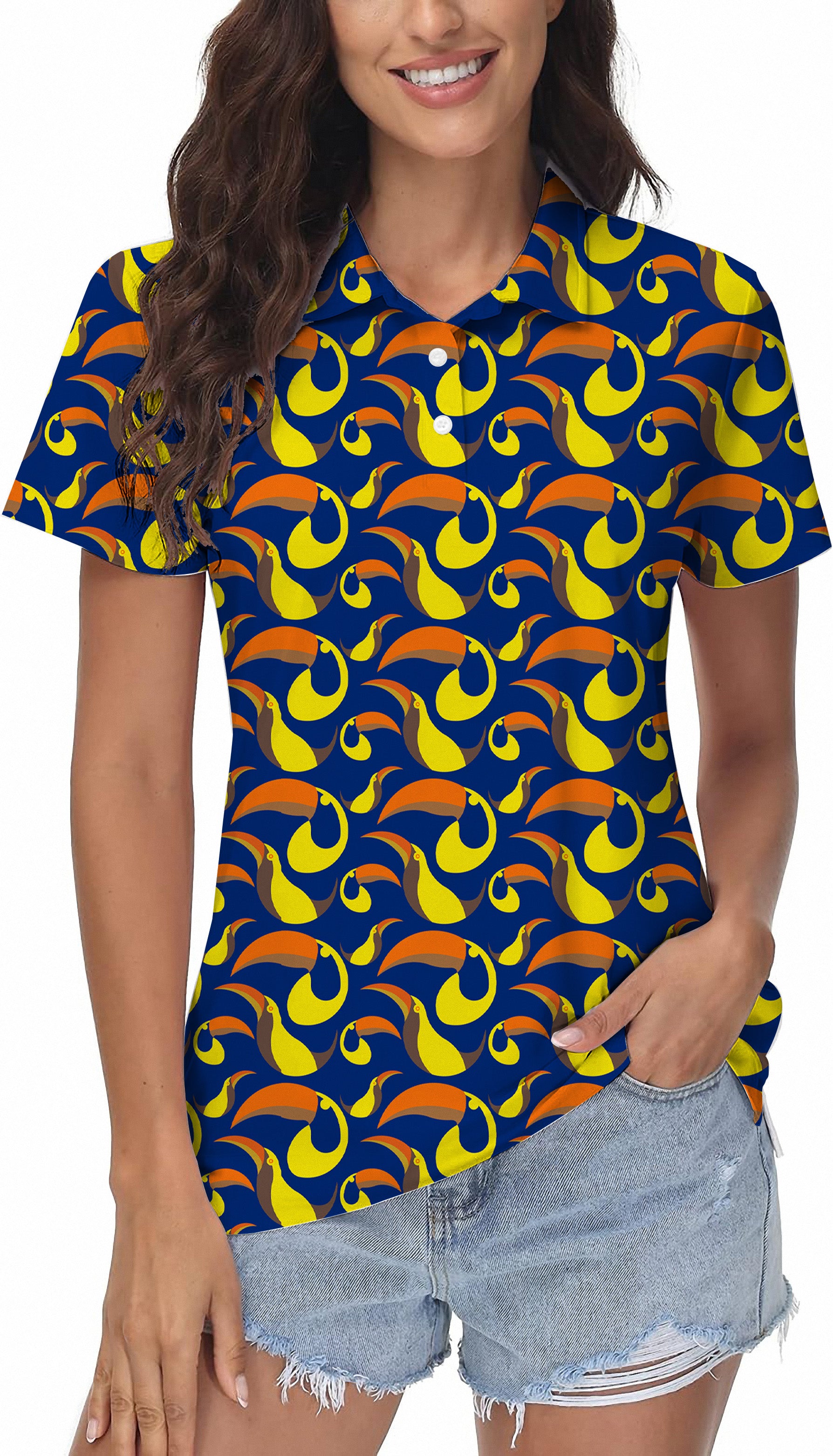 toucan Women's Golf Polo