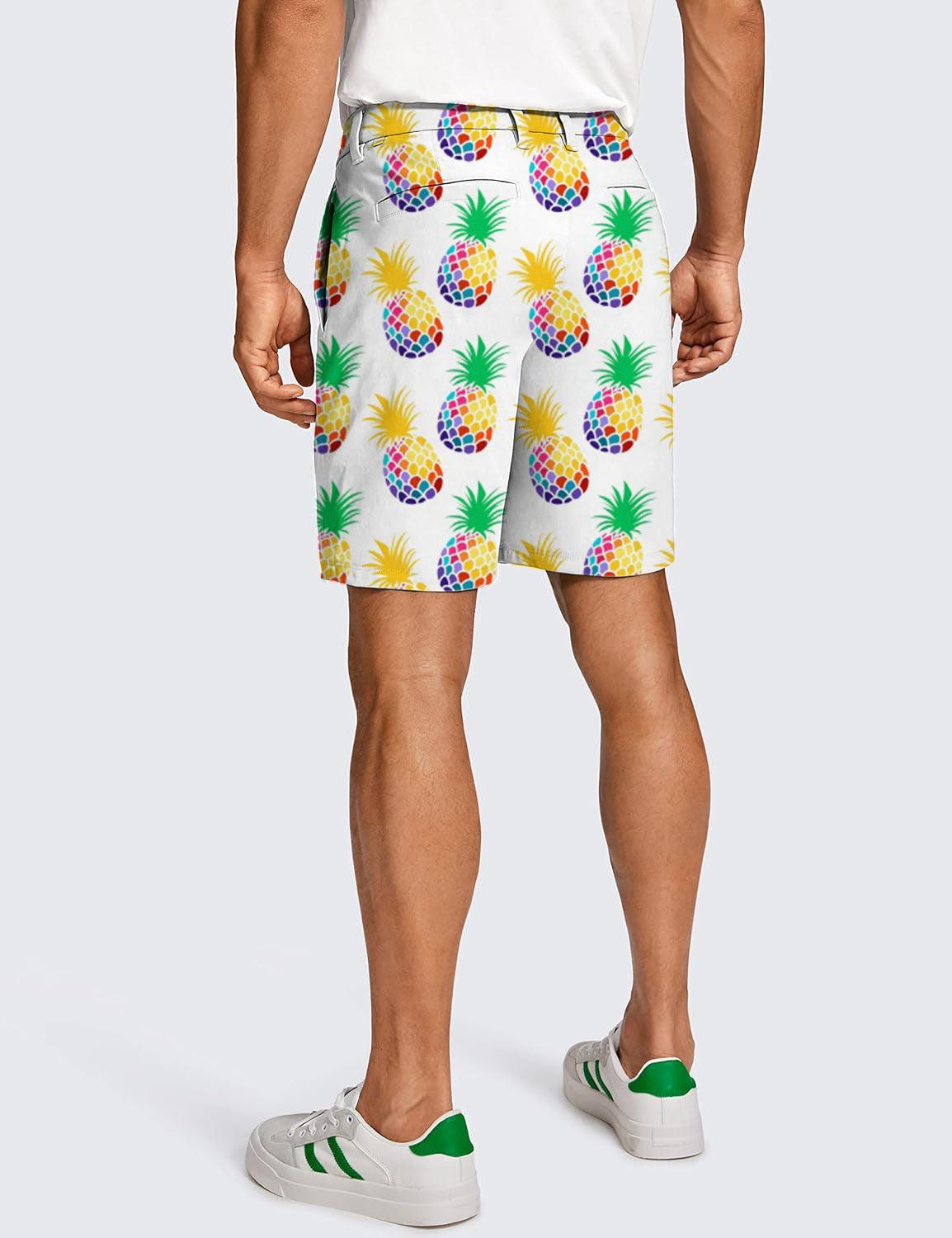 Men Pineapple Disco Golf Shorts