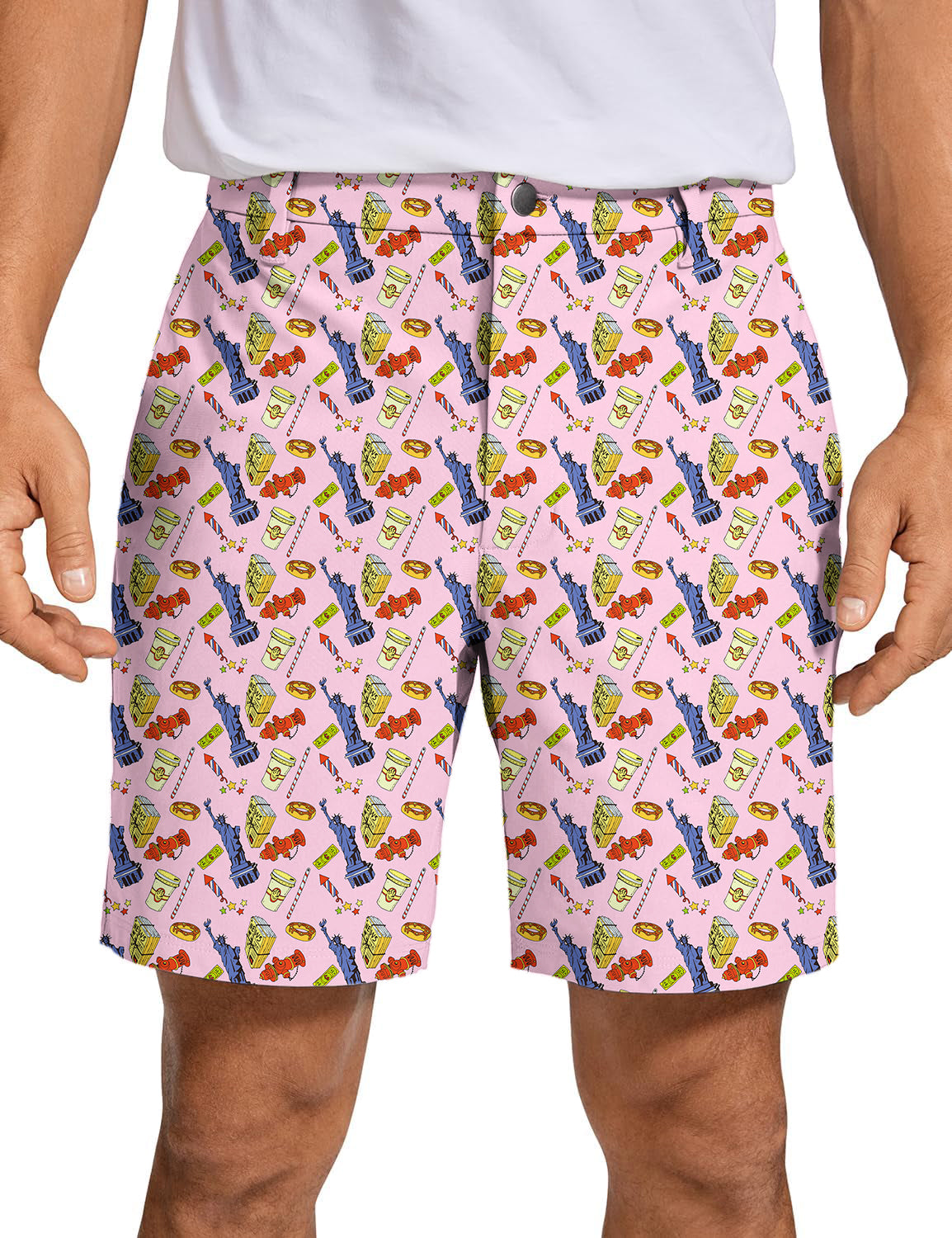 Men American statue of liberty Golf Shorts