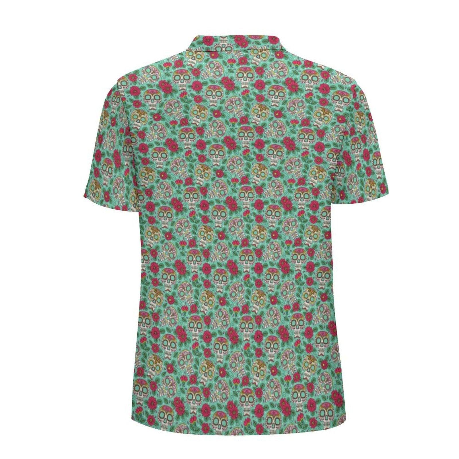 Skull and Rose Men's golf polo