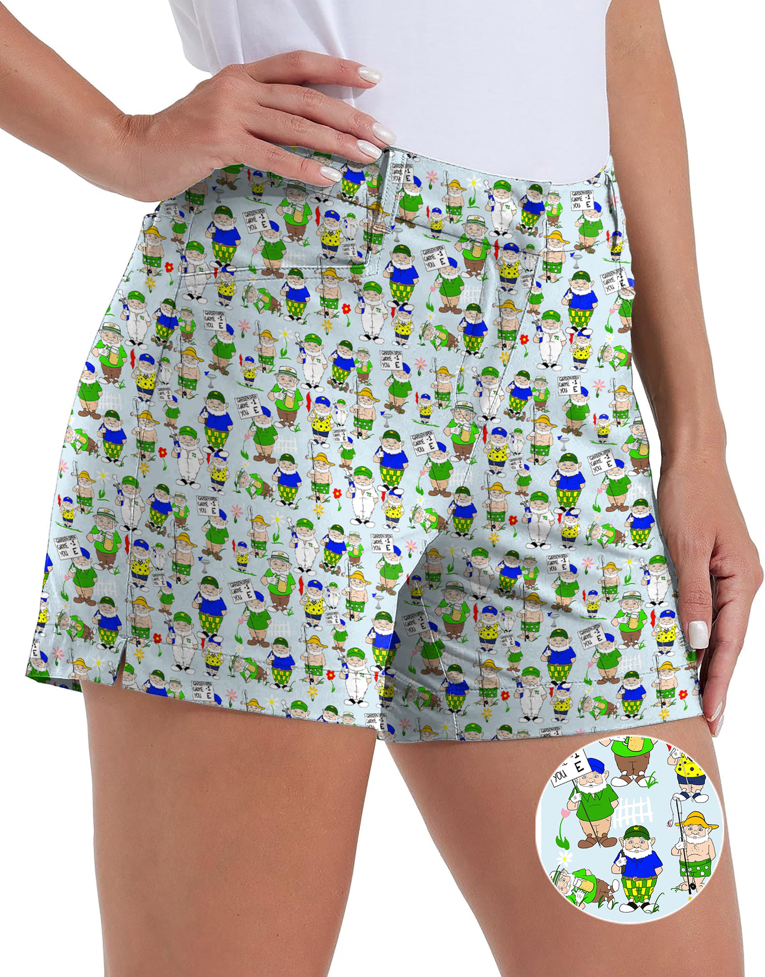 Gnome Garden Open Designer style Polo Own Logo 4.5/7/10 Golf Shorts Quick-Drying Woman Outdoor Casual Shorts With Pockets Waterproof